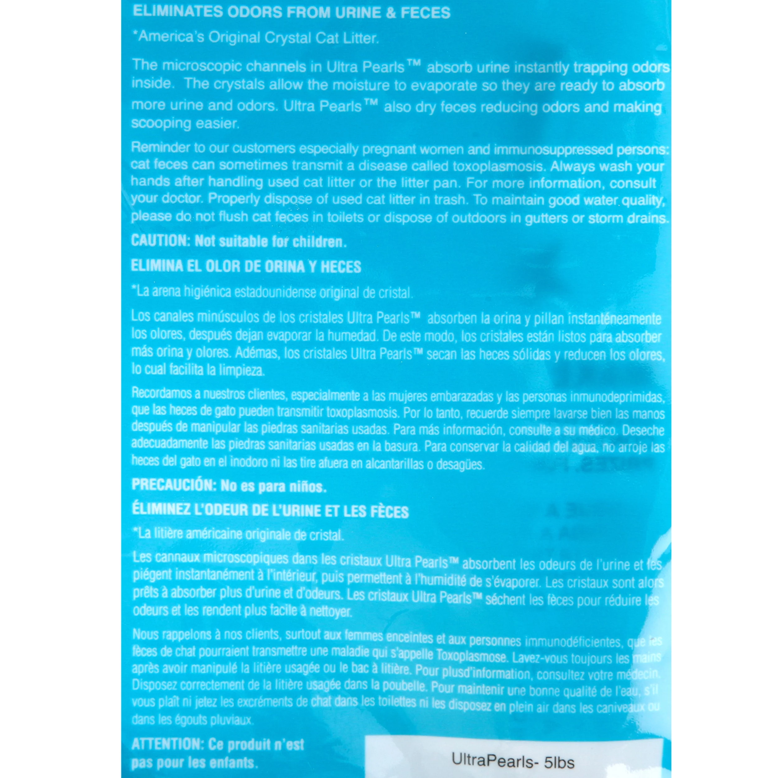 Ultra Pearls Cat Litter, 5-lb Bag, White