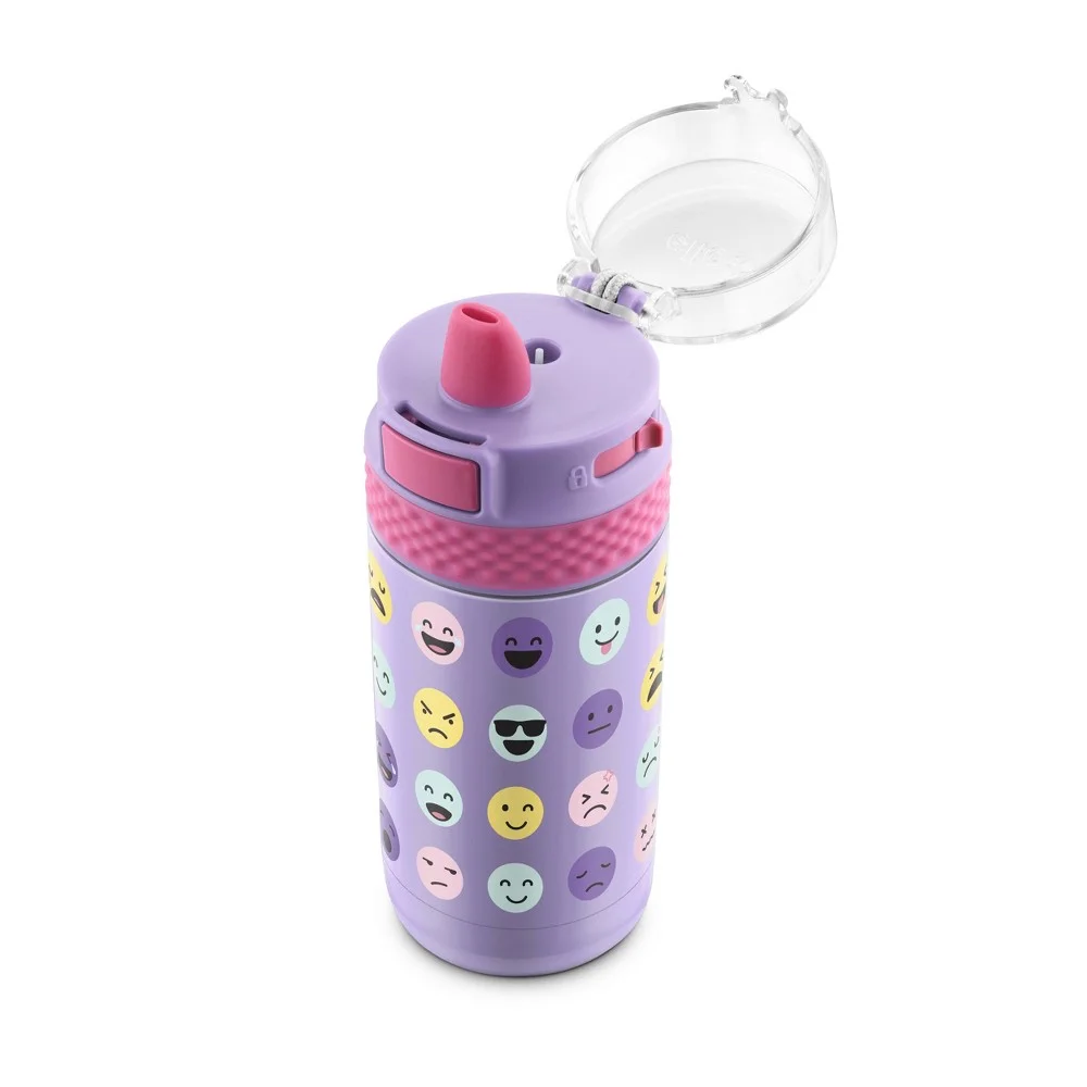 Ello 12oz Stainless Steel Ride Kids' Water Bottle Purple