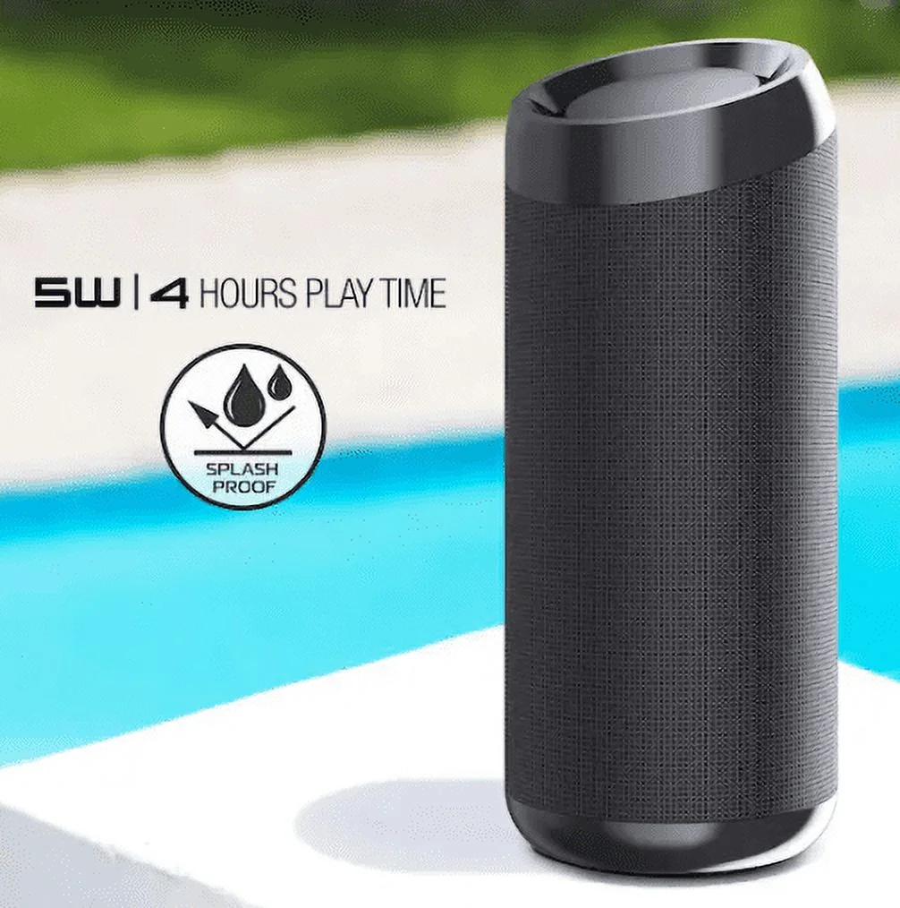 Tzumi Aquaboost Boom Black Wireless Bluetooth Speaker Water Resistant 4 hrs