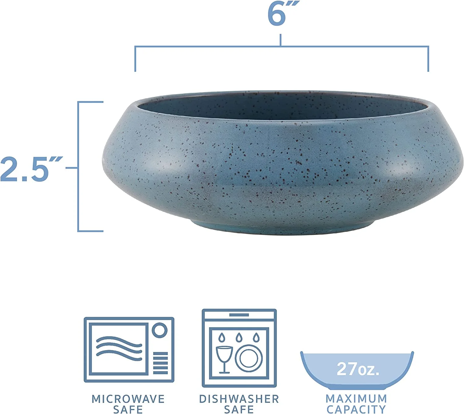 Pfaltzgraff® 27-Ounce Modern Speckle Set of 6 Stoneware Bowls in Assorted Colors