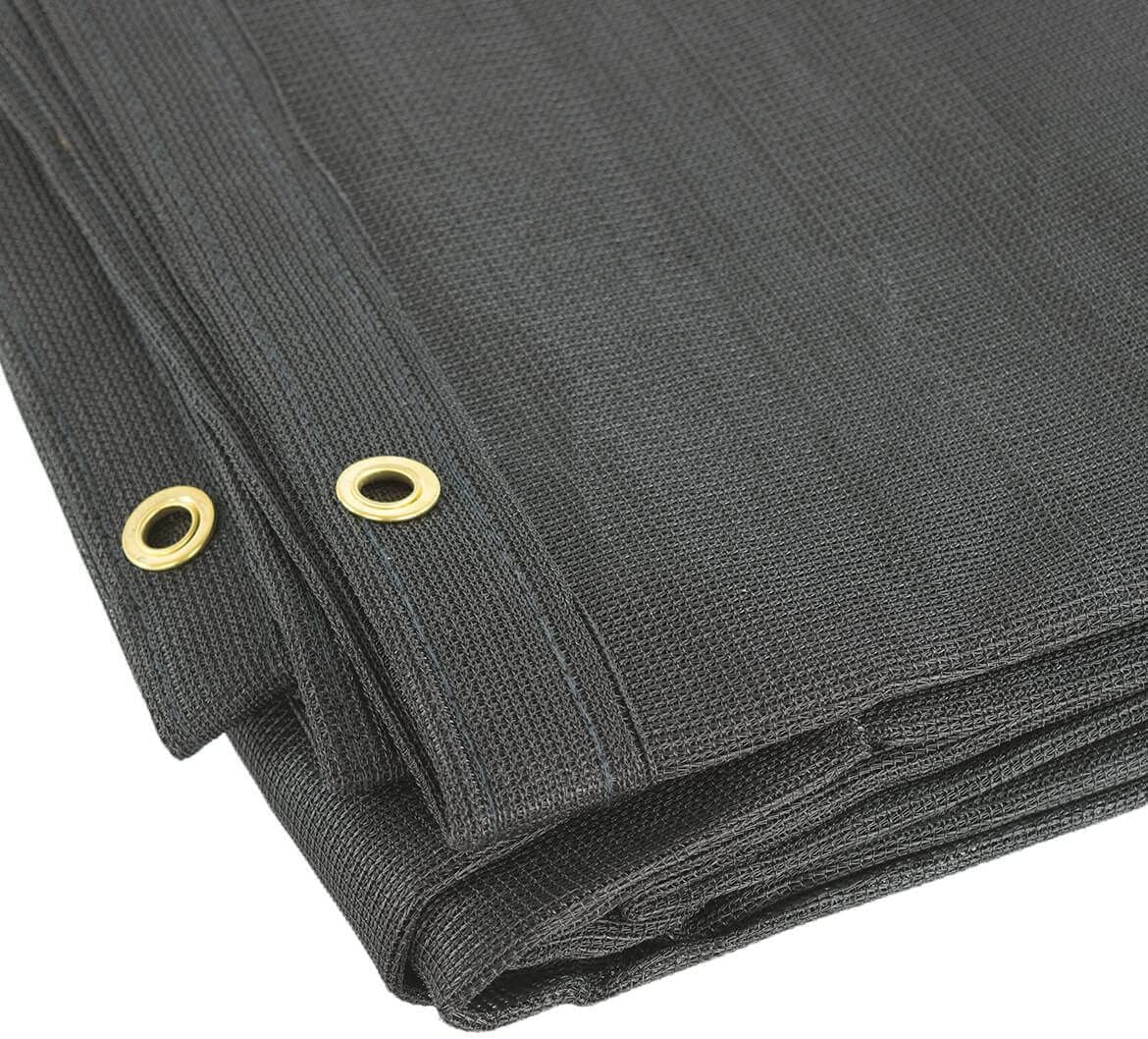 NATIONAL STANDARD Heavy Duty Black Knitted Mesh Tarp with Grommets 60-70% Shade Use for Shade, Green House, Garden, Canopy, Pools, Dump Truck (12 Ft x 20 Ft.)