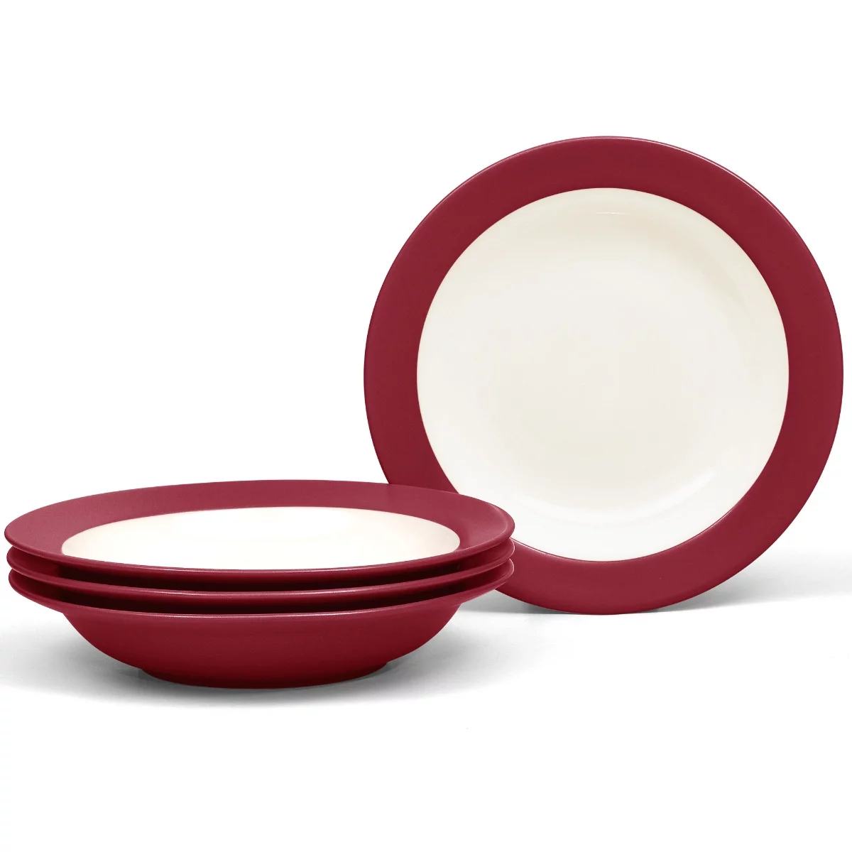 Noritake Colorwave Raspberry Set of 4 Pasta Bowls
