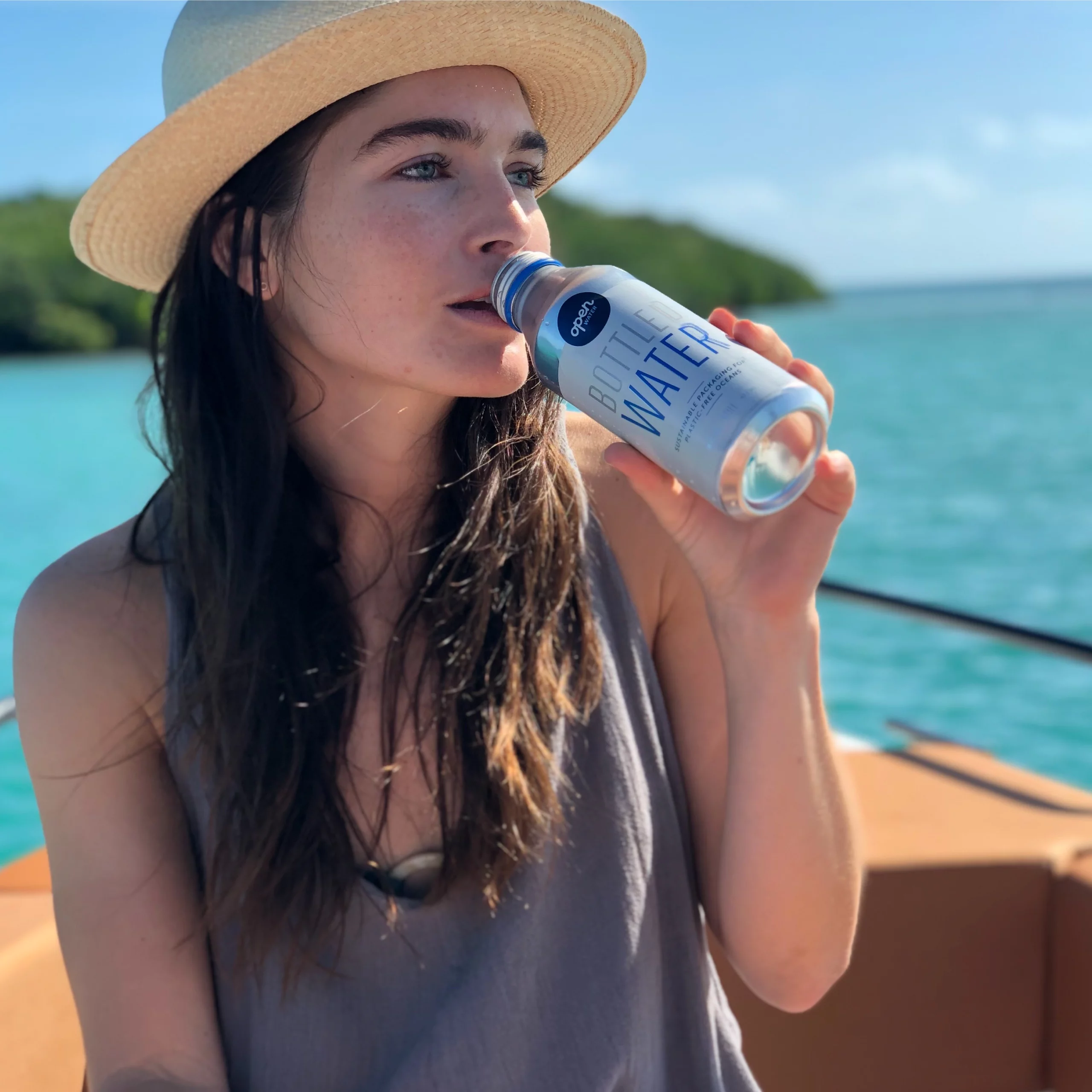 Open Water Still Bottled Water With Electrolytes, 16 Oz, Case Of 12