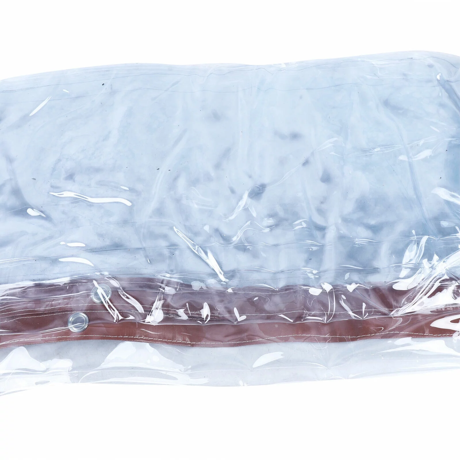 8*16FT Commercial PVC Waterproof Clear Awning Canopy Curtain Enclosure Graden PVC Rainproof Tarpaulin Clear Awning Canopy Agriculture Landscaping Covers Brown PVC Rainproof Tarpaulin Clear