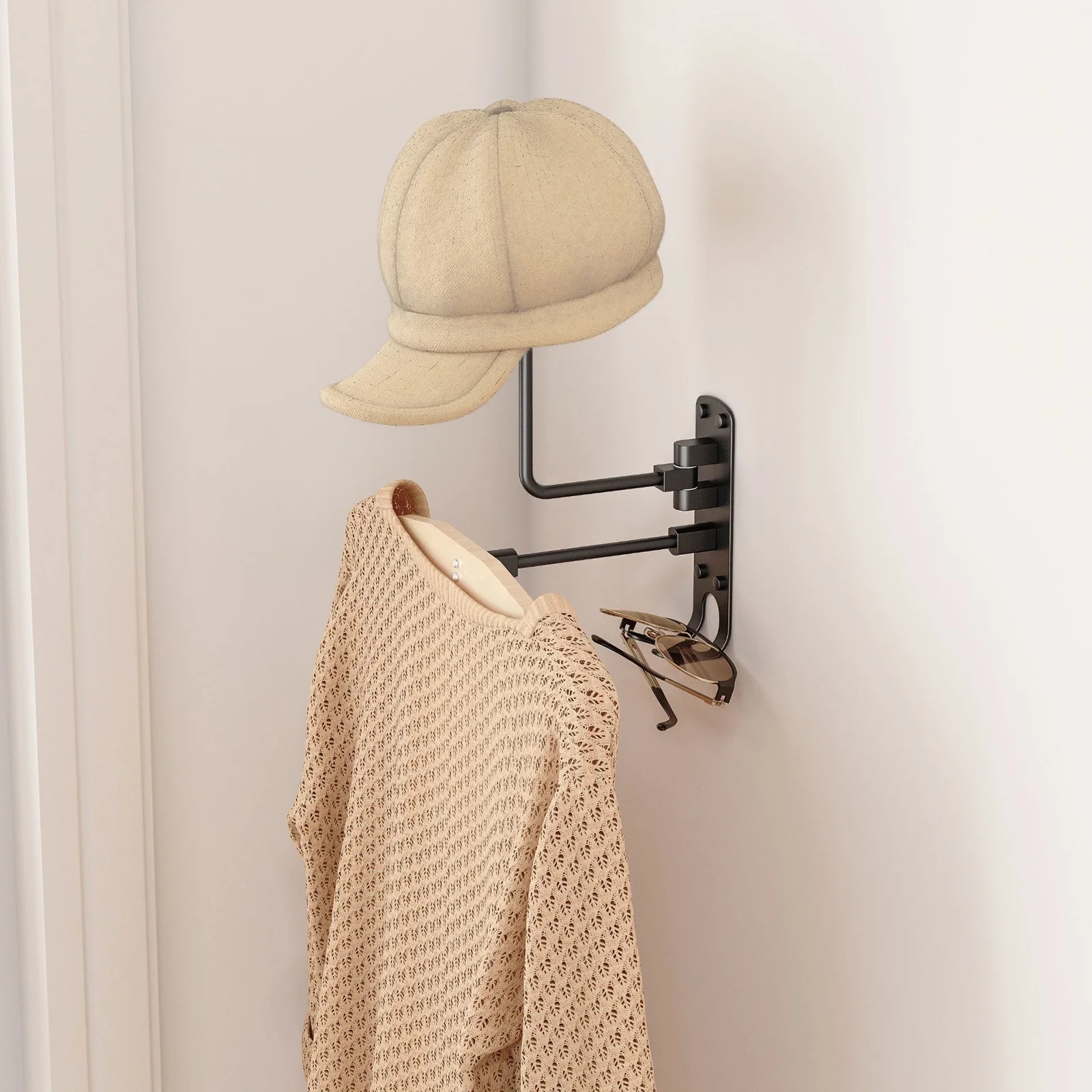 Dazzduo Rack,Rotation Helmet Helmet 180 Rotation Helmet Mount 180 Rotation With 2 Caps Wall Mount 180 Helmet Wall Mount Helmet Helmet With