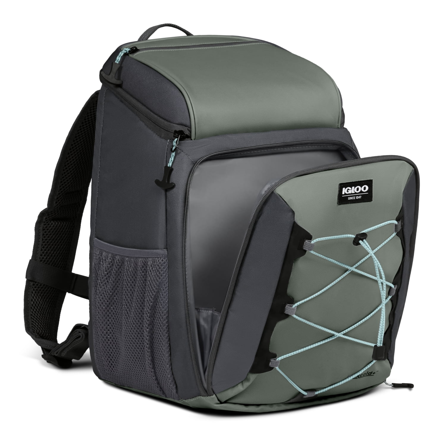 Igloo Max Voyager 30 Can Backpack, Soft Sided Cooler, Gray