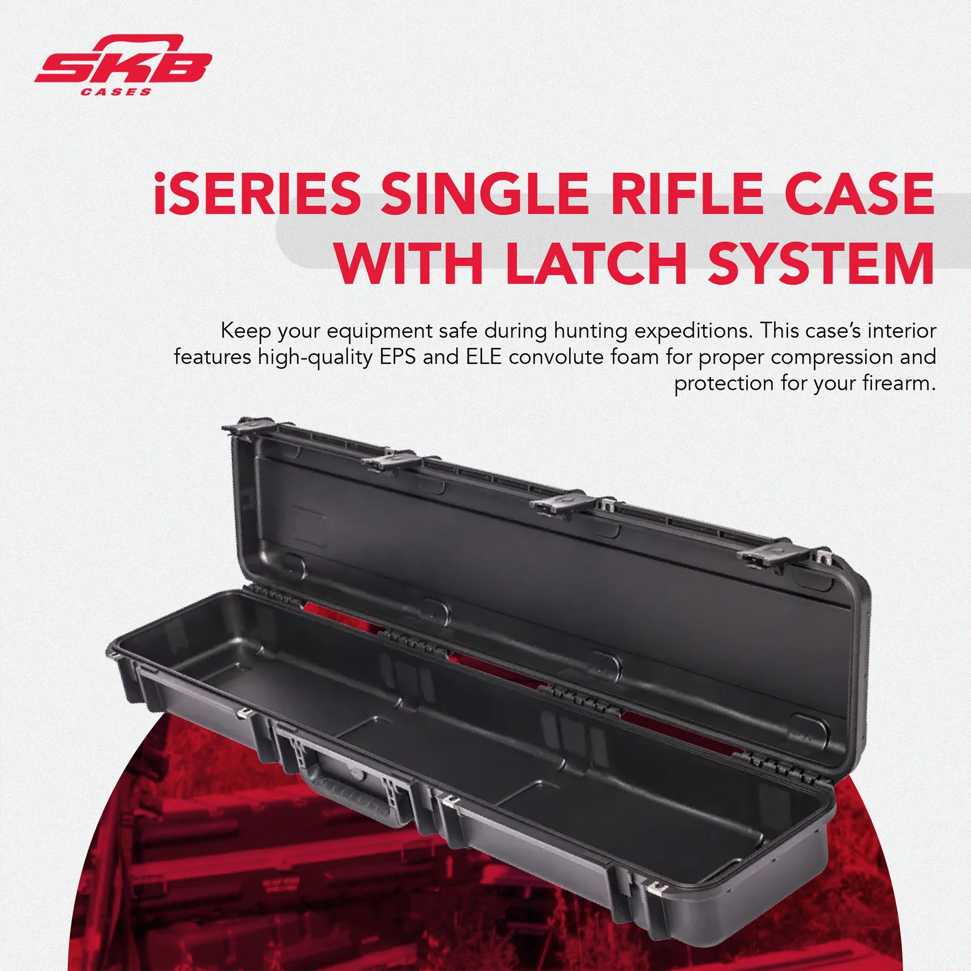 SKB Cases 3I-4909-SR iSeries Single Hunting Rifle Case w/ Hard Plastic