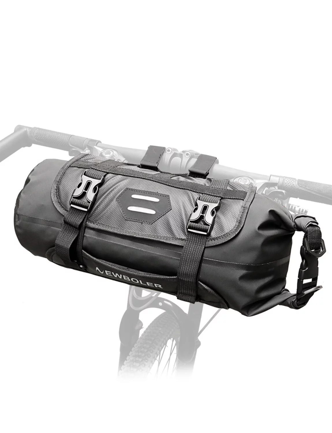 Nebublu Bike Handlebar Bag Waterproof Adjustable Capacity Front Tube Bag with Detachable Cycling Dry Pack - Enhance Your Cycling Experience with Easy Access Storage