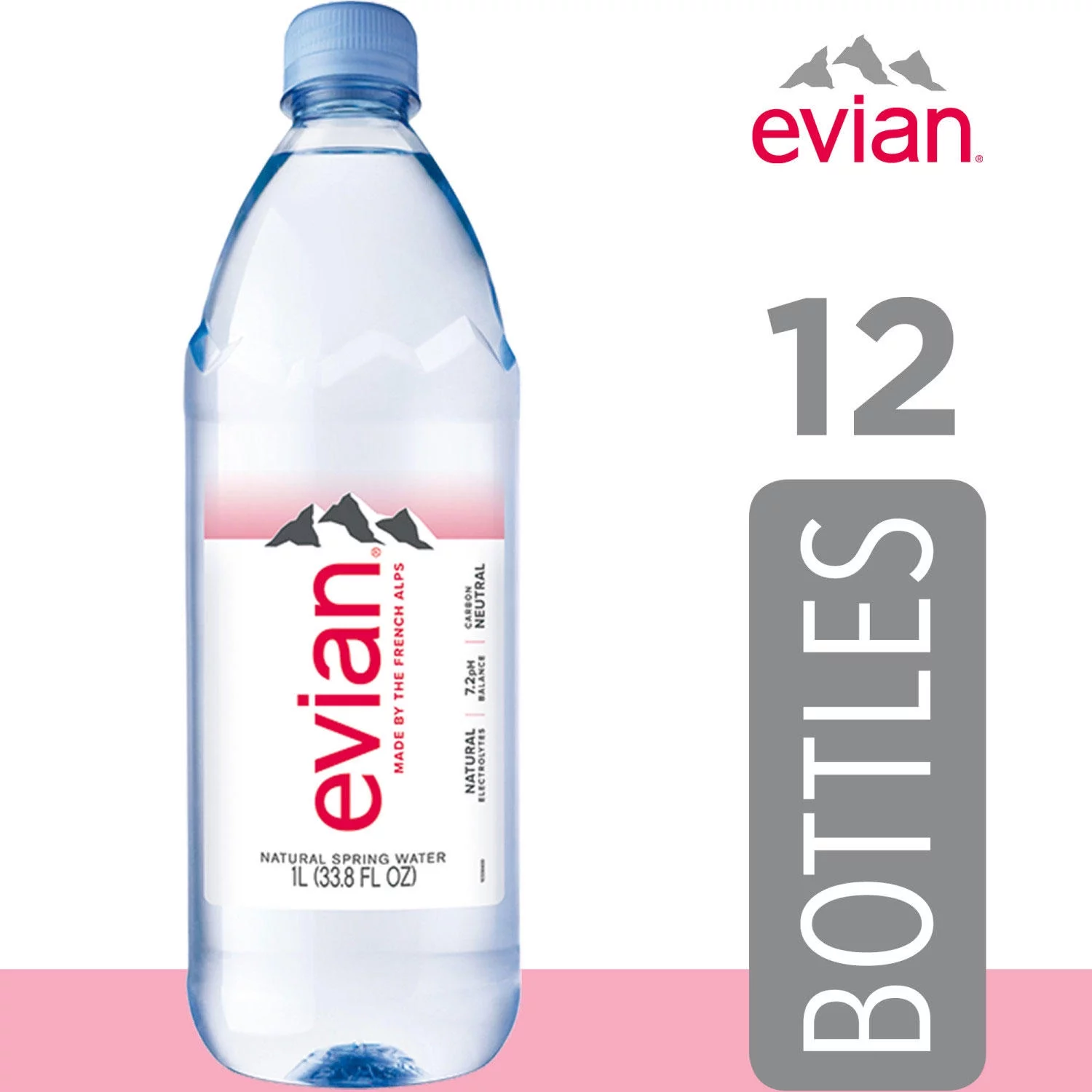 Evian Natural Spring Water (1L, 12 pk.)