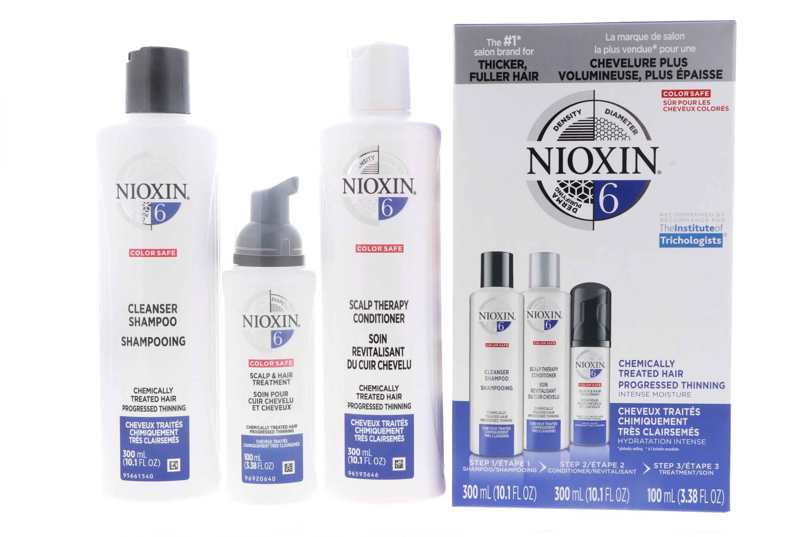 Nioxin System 6 Trio: Cleanser Shampoo 10.1 oz , Scalp Therapy Conditioner 10.1 oz , Scalp & Hair Treatment 3.38 oz