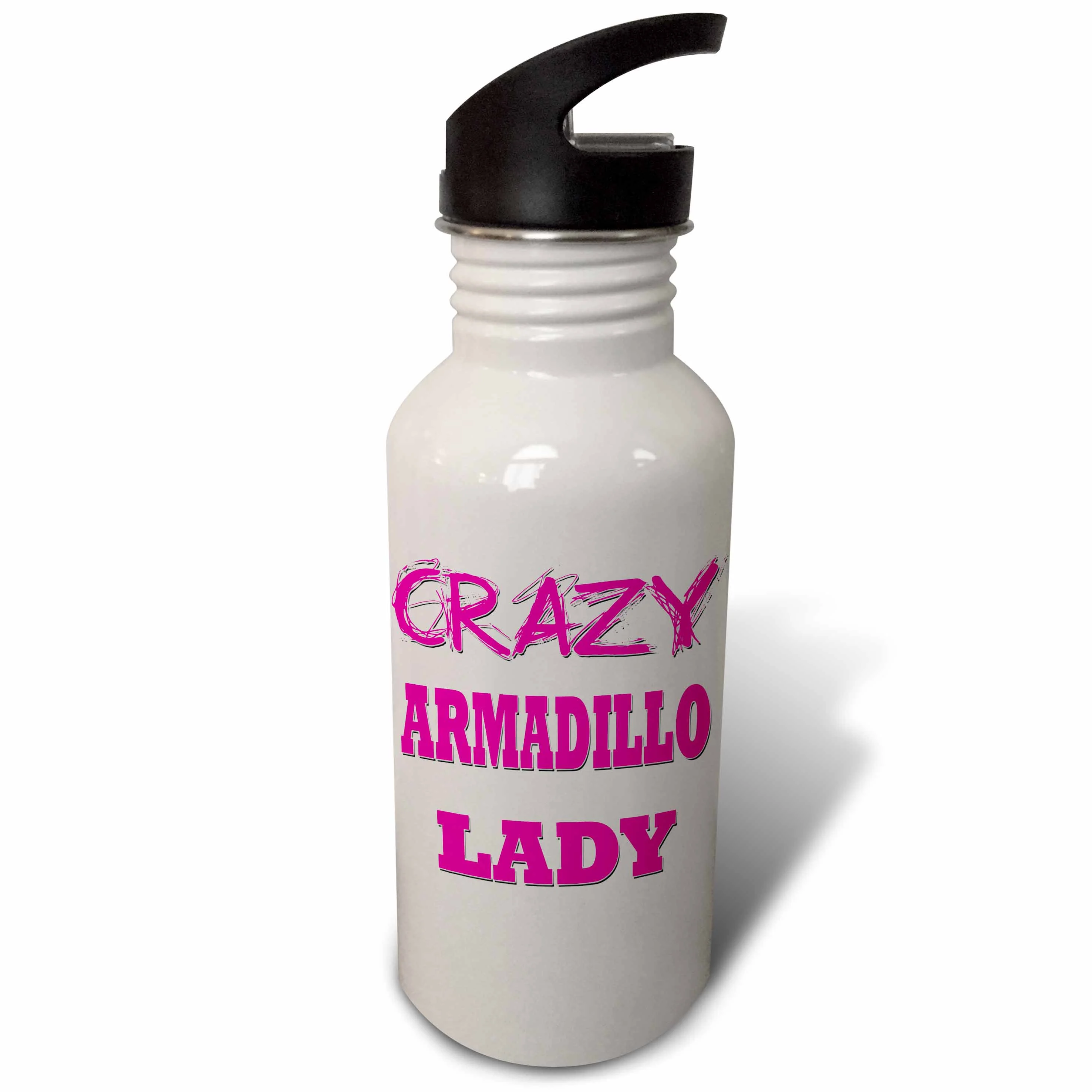 Crazy Armadillo Lady 21 oz Sports Water Bottle wb-174928-1