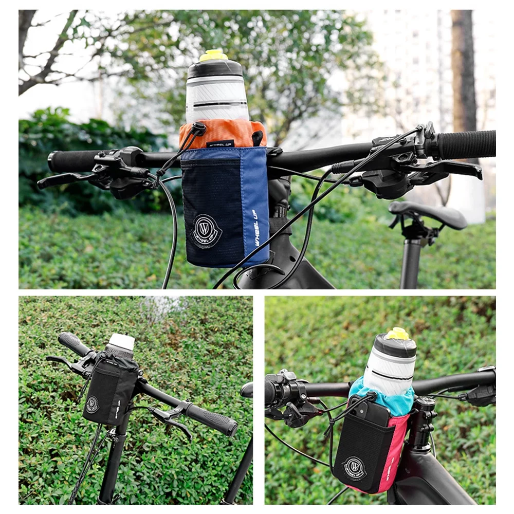 Bike Bottle Holder Bag Handlebar Drink Beverage Holder Bag Container Cycling Front Bag Bike Pannier