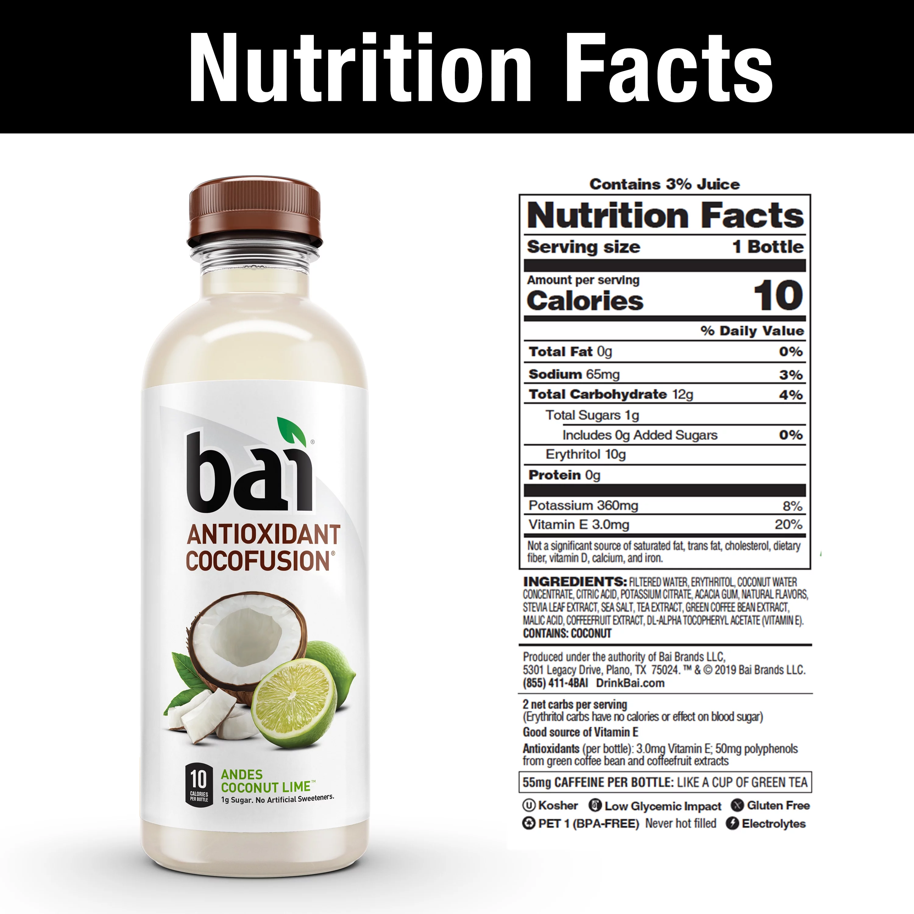 Bai Antioxidant Cocofusion 12 x 18 oz. - Variety Pack
