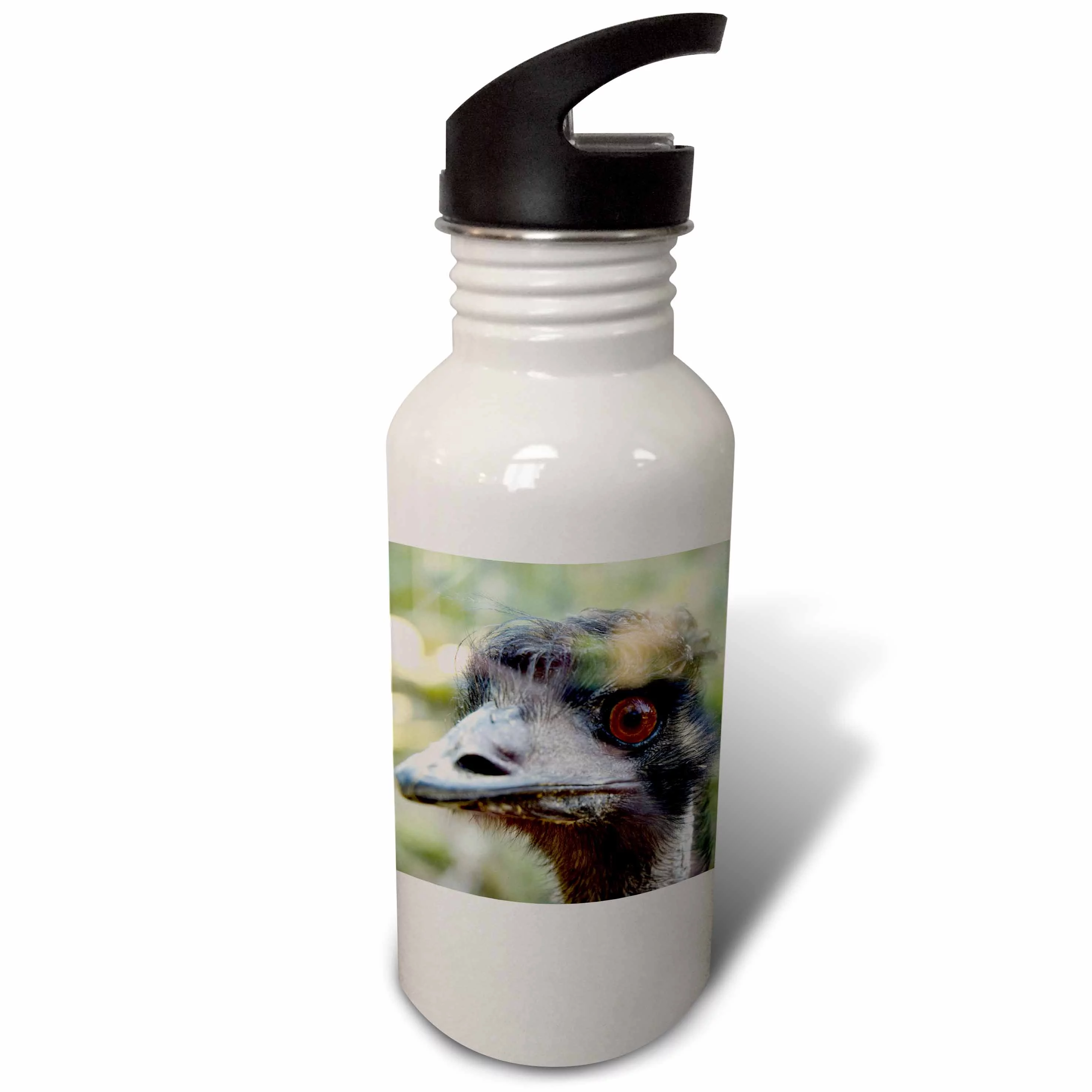 Emus face, Taronga Zoo, Sydney, NSW, Australia.-AU01 IHO0000 - Inger Hogstrom 21 oz Sports Water Bottle wb-76226-1