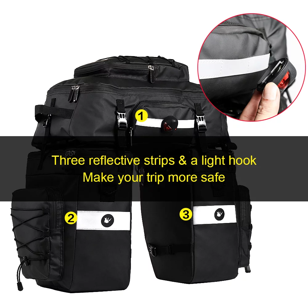 Arealer Bike Bag,3 In 1 Rear Waterproof Bike In 1 Bike Waterproof Bike Saddle Qahm Yubz