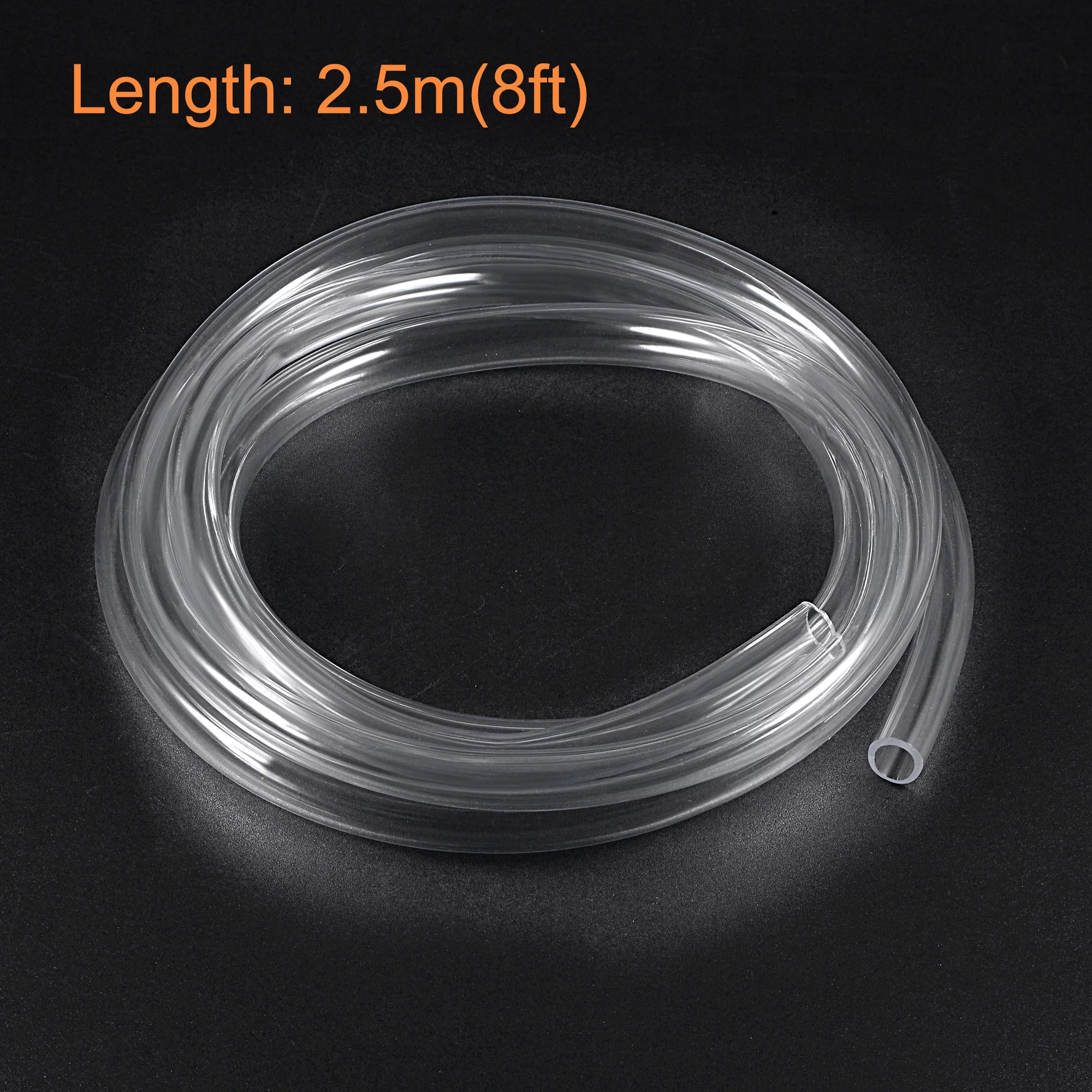 Uxcell 12mm ID 16mm(5/8-inch) OD 8ft PVC Clear Vinyl Tubing Plastic Pipe Air Water Hose