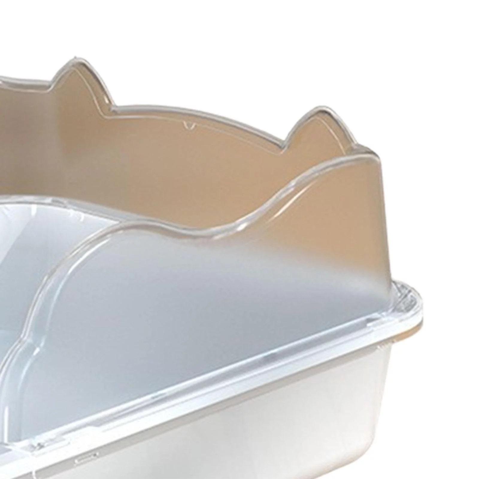 Cat Kitty Litter Pan, Open Top Pet Litter Tray, Cat Bedpan, Cat Sandbox, Semi Closed Cat Sand Basin, Splashproof Cat Toilet L