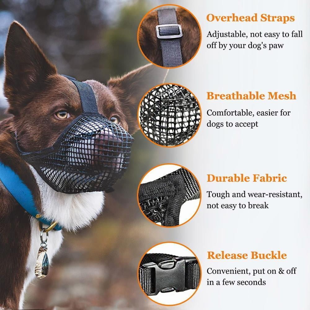 Anti-lick Pet Muzzle Breathable Anti-Biting Chewing Licking Dog Muzzle