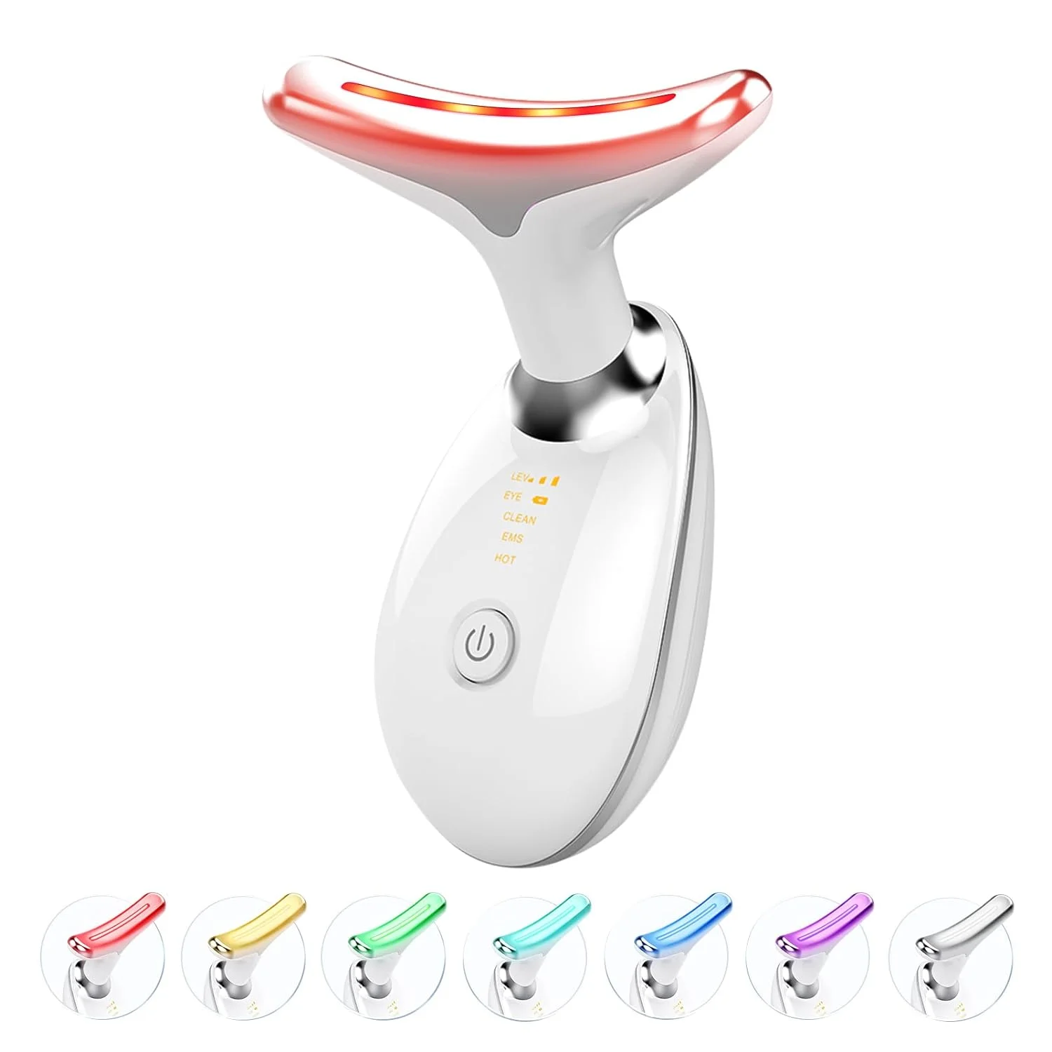 InnotechSc Red Light Therapy for Face, 7 Color LED Face Skin Rejuvenation for Face & Neck Beauty Device, Deplux Neck Tightening Device