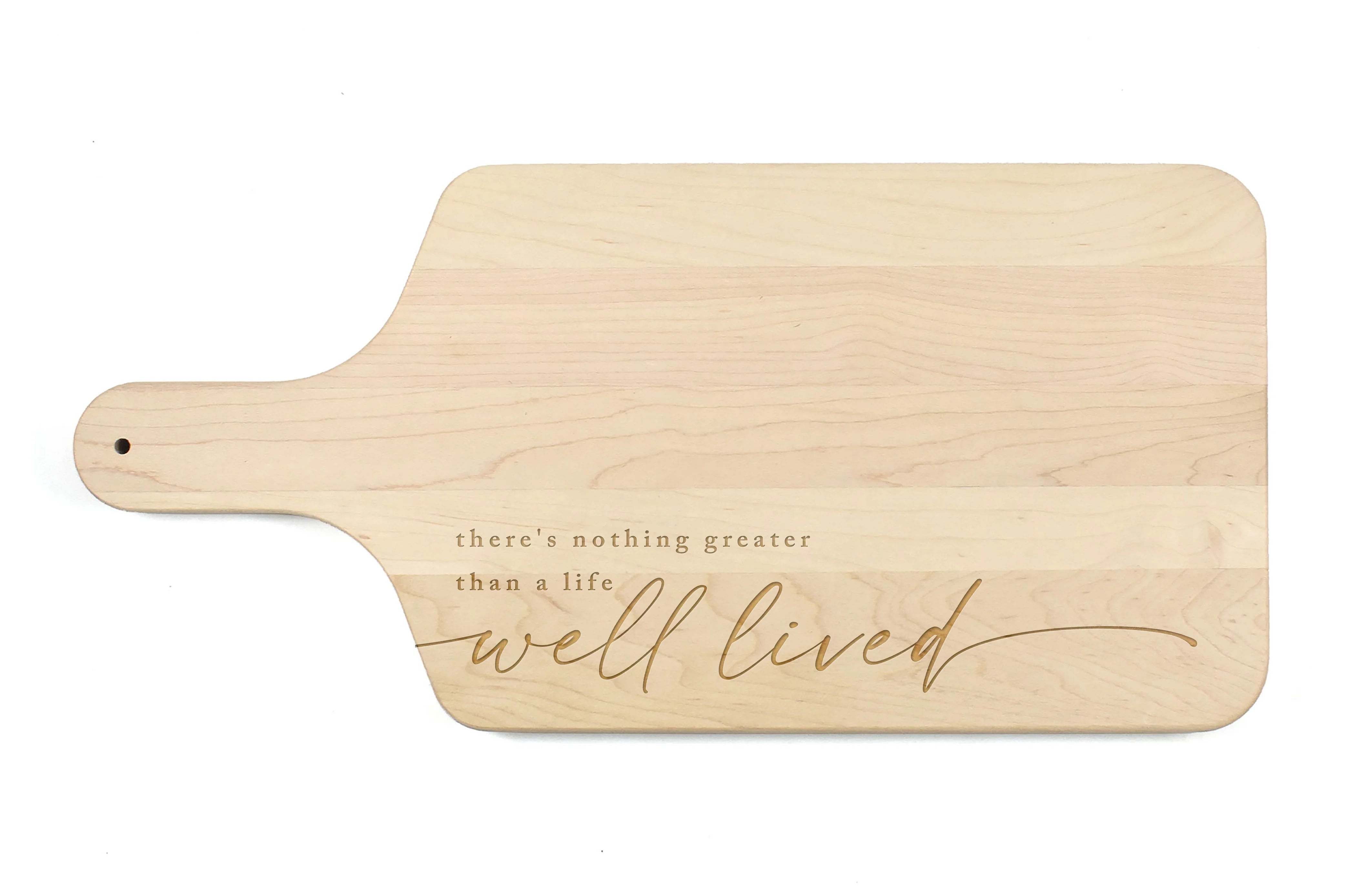 Creative Products Life Well Lived 17 x 8 Maple Paddle Cutting Board