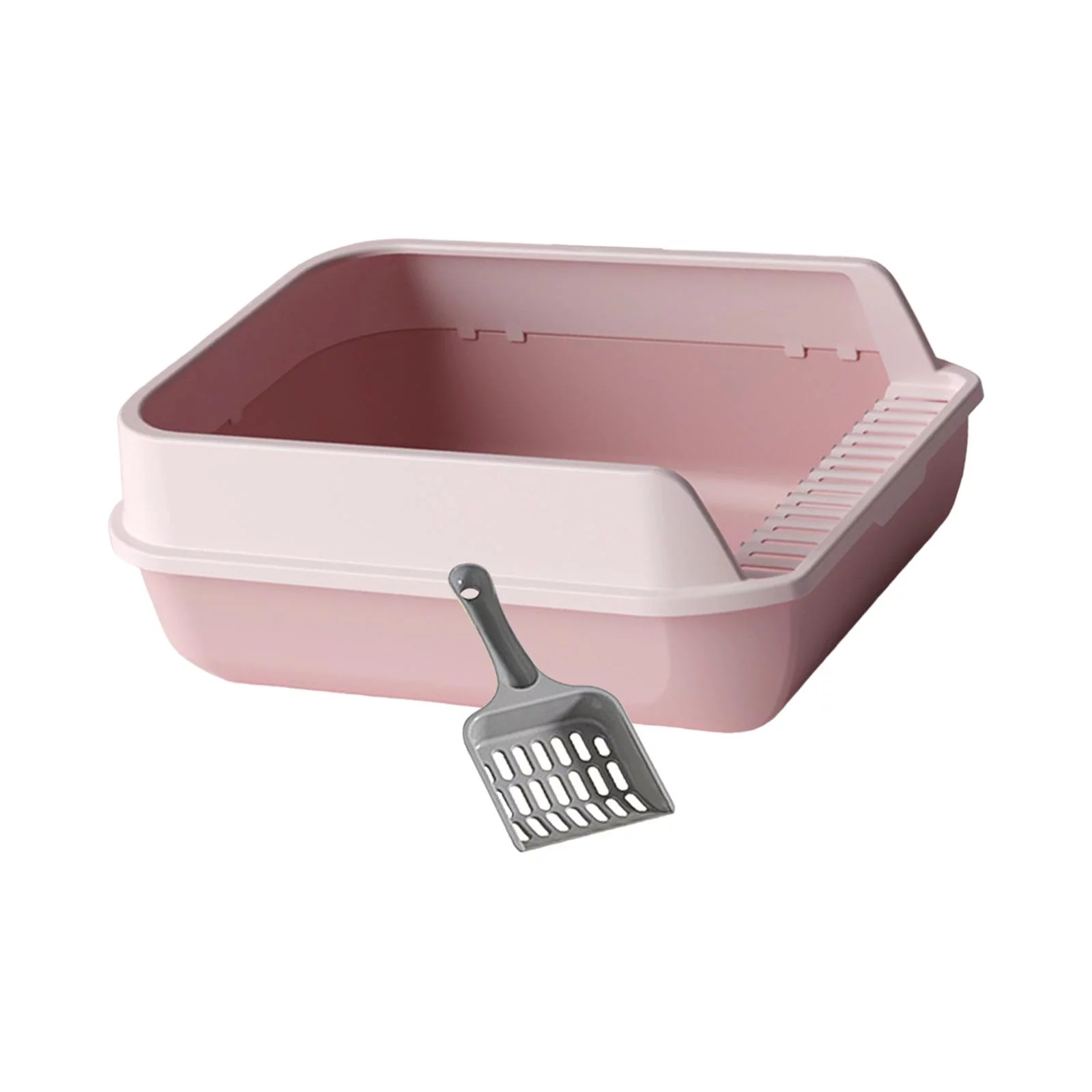 Cat Pet Bedpan Large Cat Toilet for Small Pets Indoor Cats Rabbit Pink