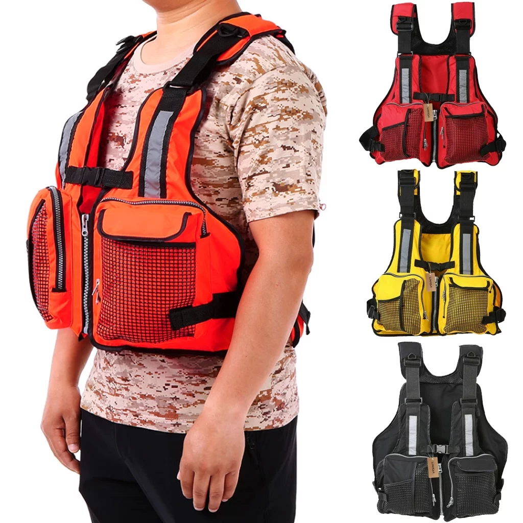 Adult Women Men Adjustable Buoyancy Aid Swimming Boating Sailing Kayak Life Jacket Vest Preservers