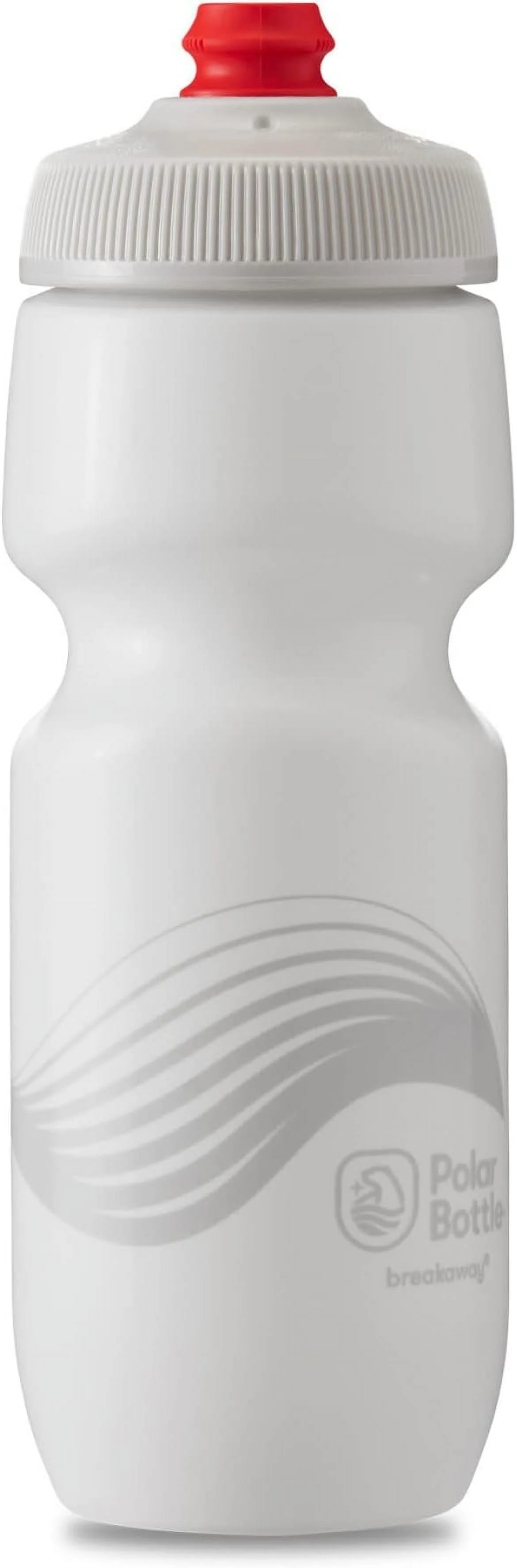 Polar Bottle - Breakaway - 24oz Wave, Ivory & Silver- Insulated Water Bottle for Cycling & Sports, Keeps Water Cooler Longer, Fits Most Bike Bottle Cages,White