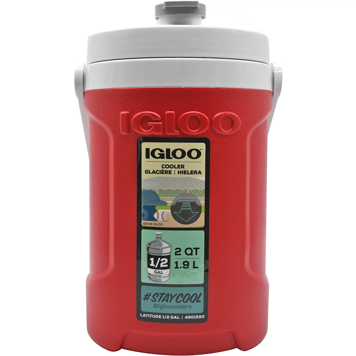 Igloo Latitude 1/2 Gal. Red Chain Link Water Jug 31285
