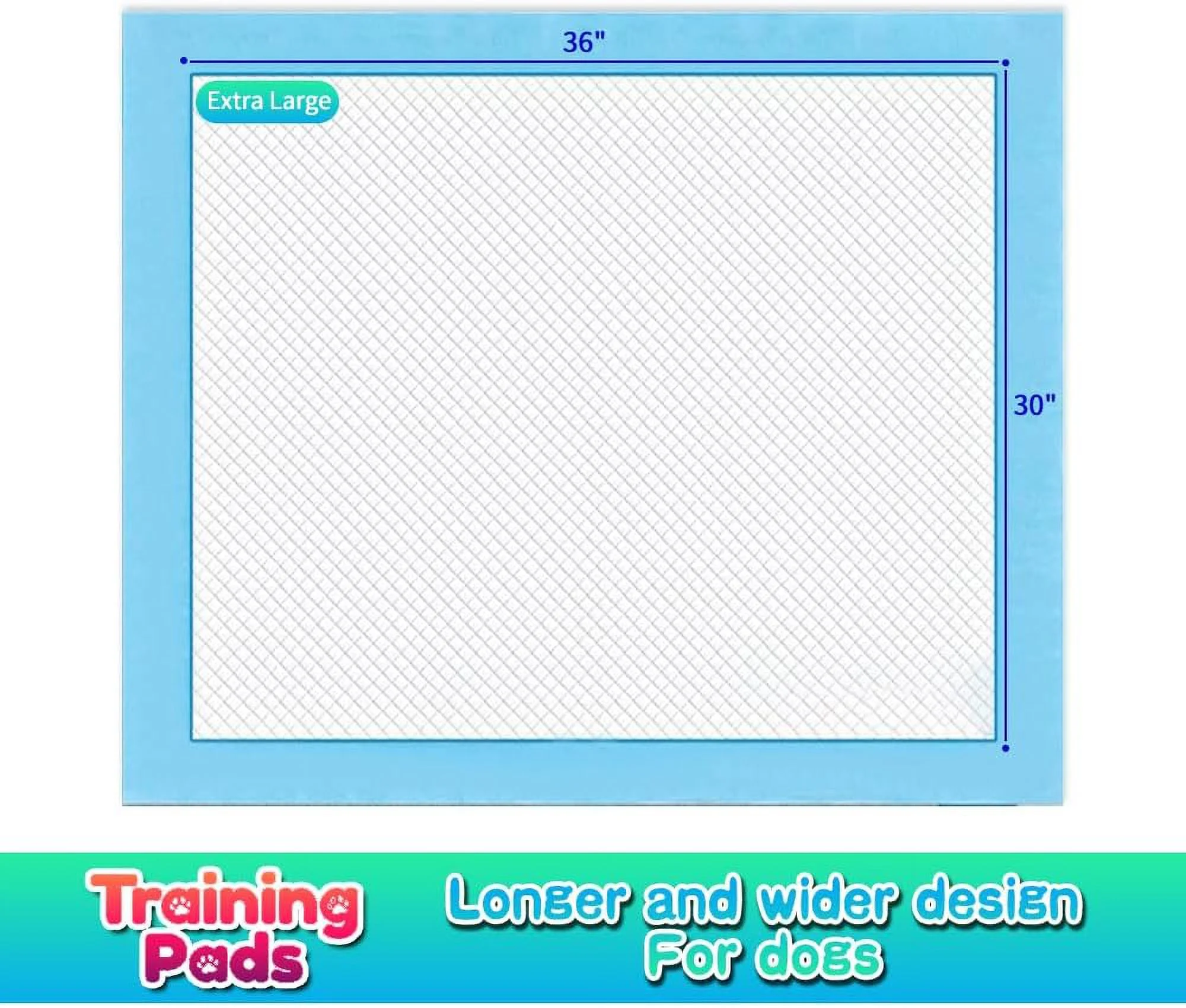 Dog and Puppy Training Pads, X-Large 30x36 inches 150 Count Dog Pee Potty 5-layer Training Pads