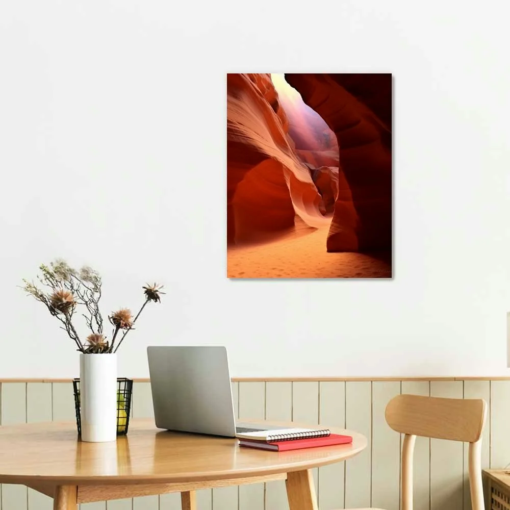 Nawypu A Beam of Falling Down in Antelope Canyon Wall Art Painting Pictures Print On Canvas Landscape The Picture for Home Modern Decoration