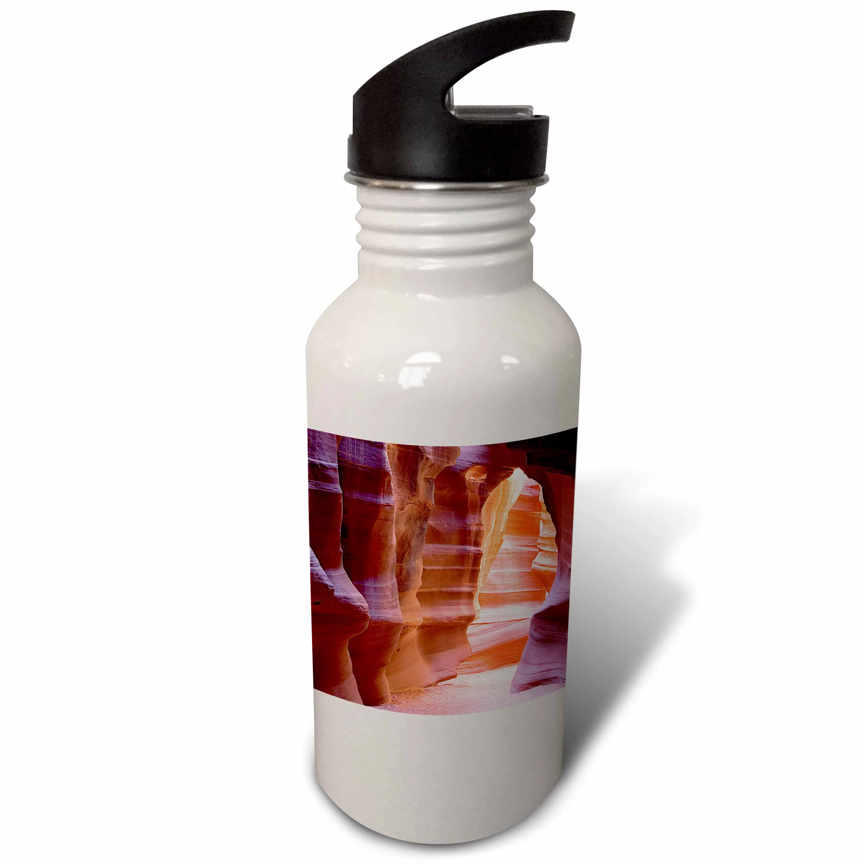 USA, Arizona, Antelope Canyon, Navajo Tribal Park. 21 oz Sports Water Bottle wb-189683-1
