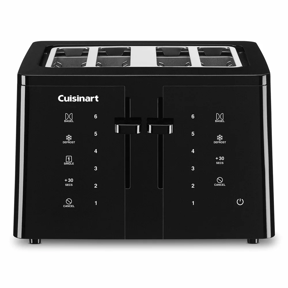 Cuisinart CPT-T40 4-Slice Touchscreen Toaster Black Bundle with 1 Year Extended Protection Plan