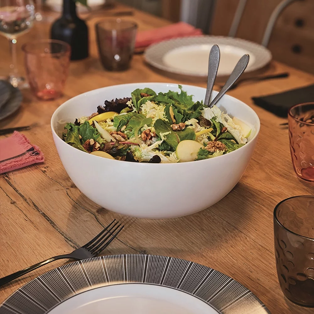 Mixing Bowl for Kitchen Dinnerware Divali Glass Salad Bowl Glass Serving Bowl Popcorn Bowl 7.1