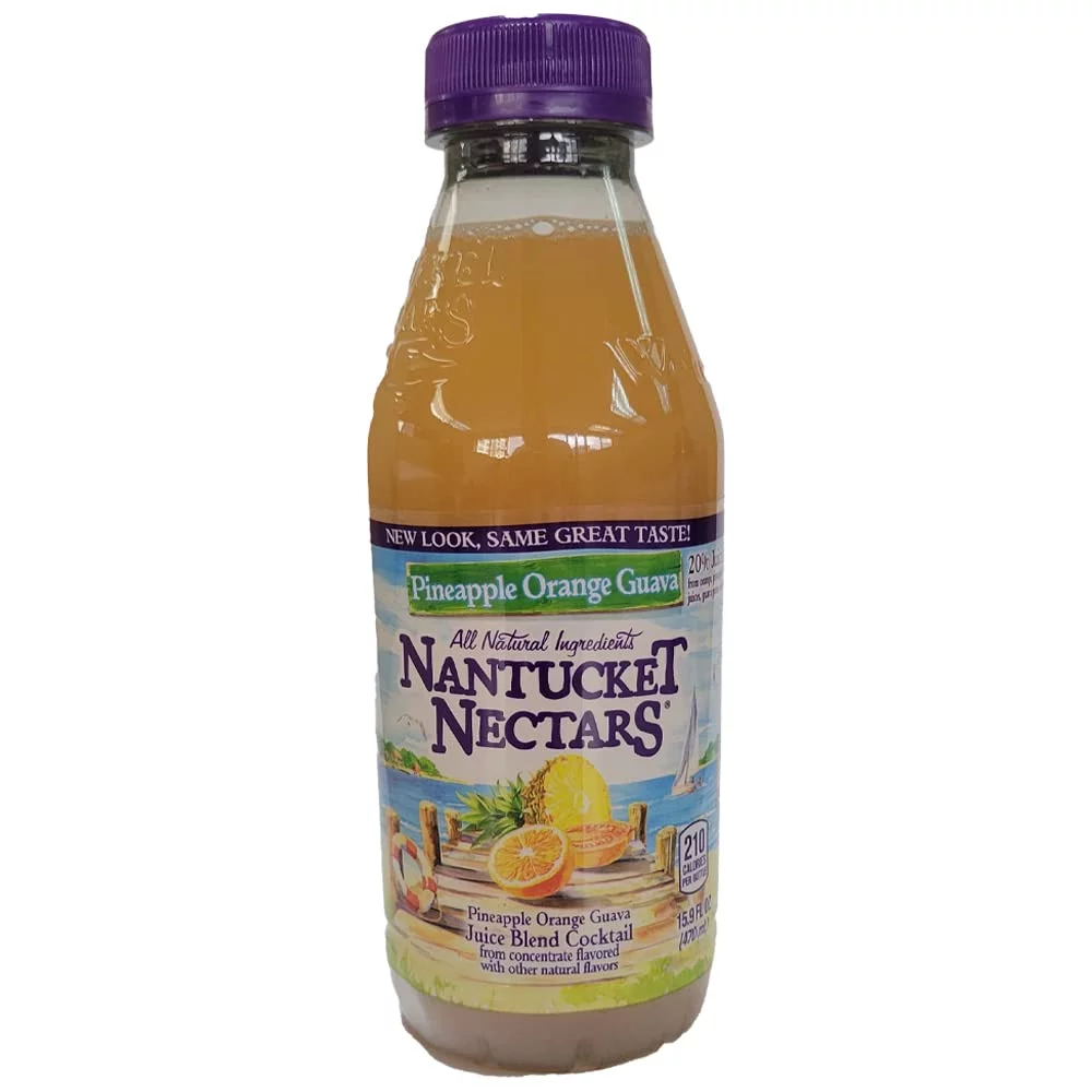 Nantucket Nectars - Pineapple Orange Guava - 15.9 oz, All Natural Juice Family Pack (6 Plastic Bottles)