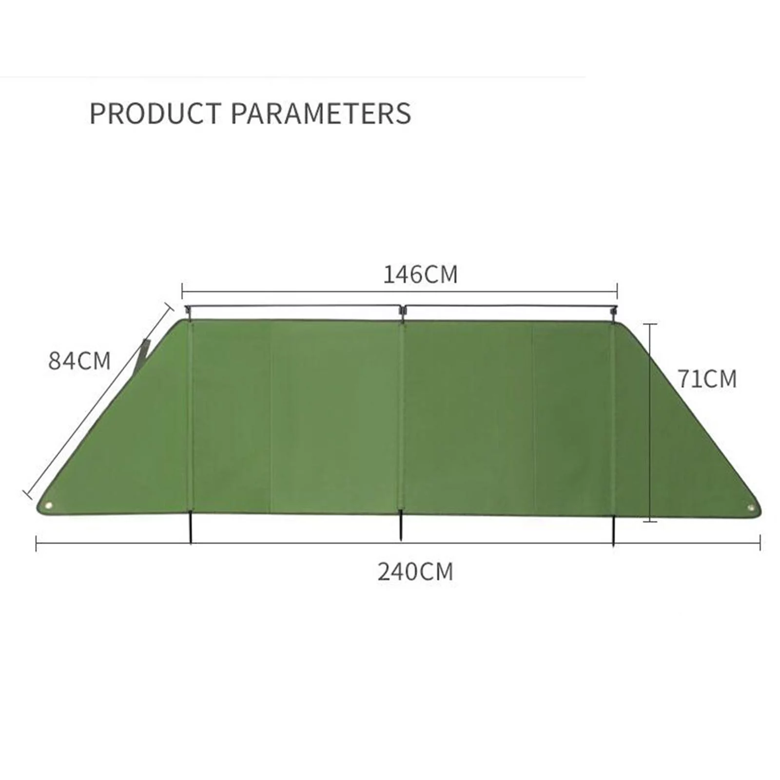 Camping Campfire Windshield, Folding Green Windproof Cloth Windscreen Equipment Hiking Barbecue Picnic Grills