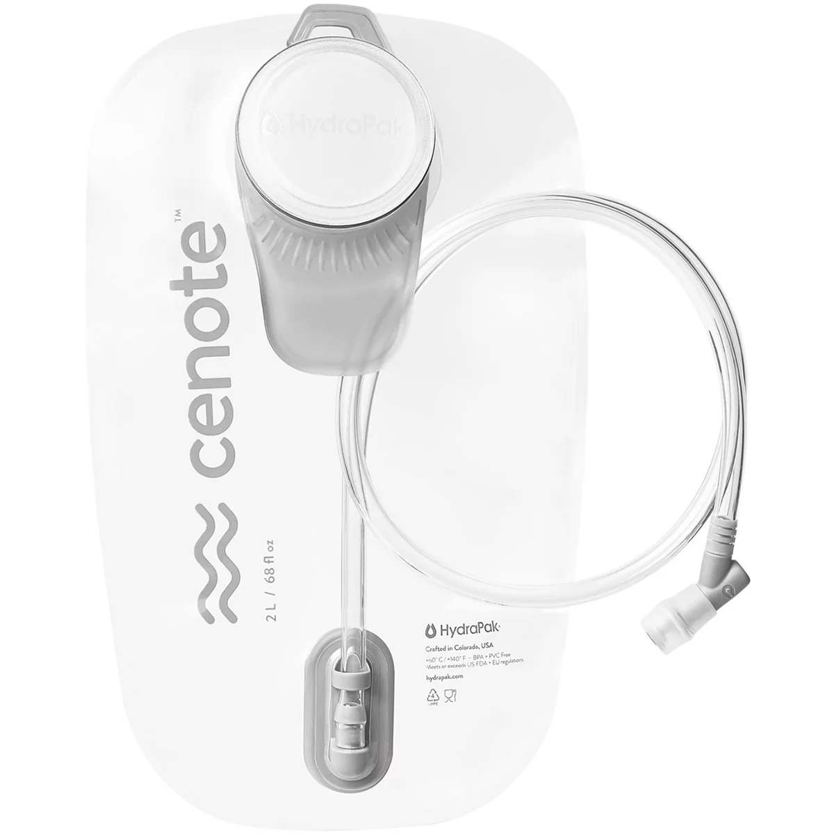 Hydrapak Cenote Water Reservoir for Hydration Backpacks - 2 L - Clear