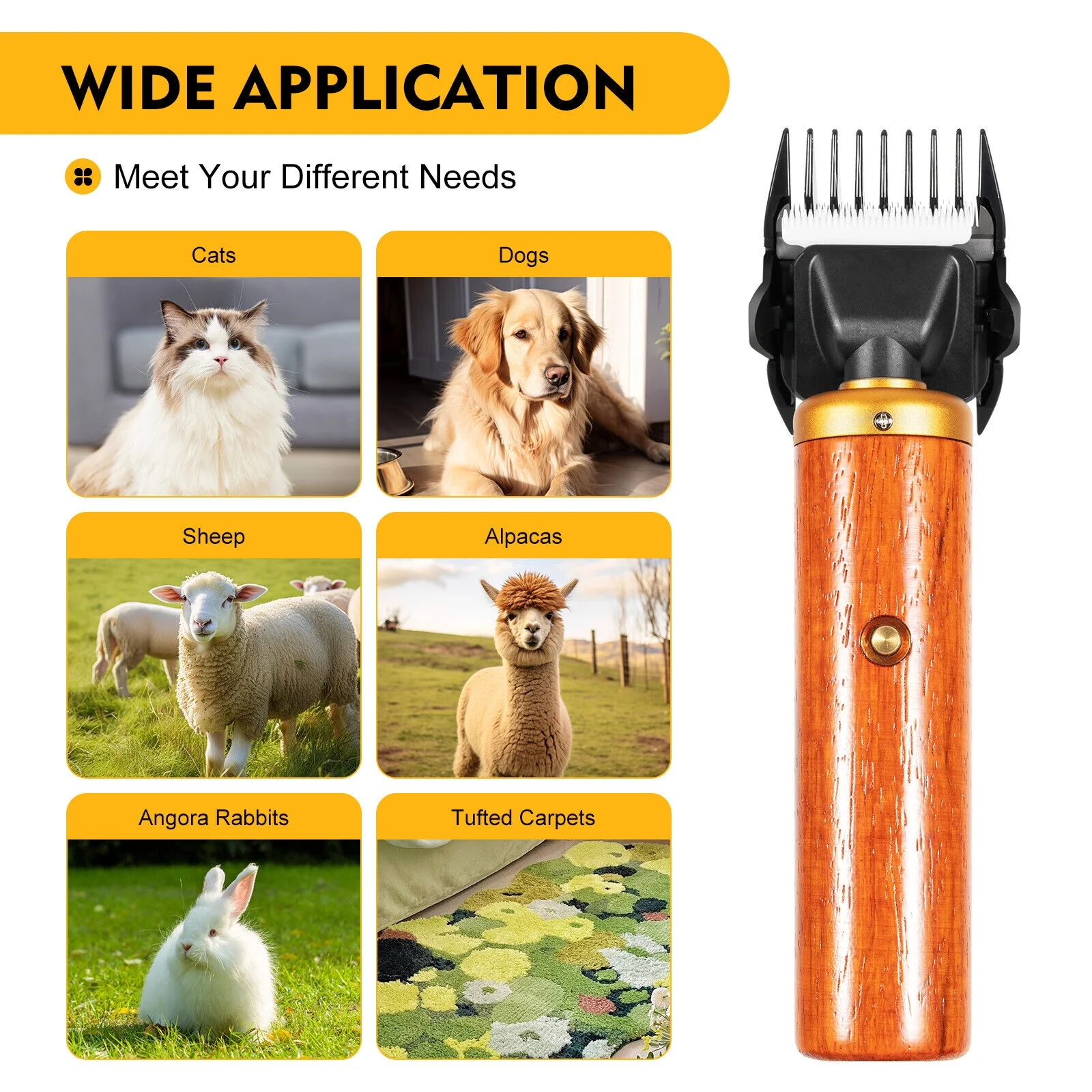 Electric Sheep Goat Shears Clippers Dog Cat Pet Animal Shave Grooming Supplies