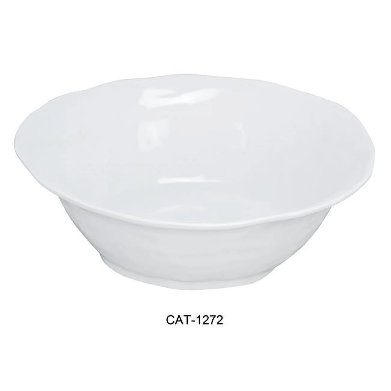 4.25 qt. Catering Bowl - Melamine, White - 14.5 x 14.5 x 4.5 in. - Pack of 6