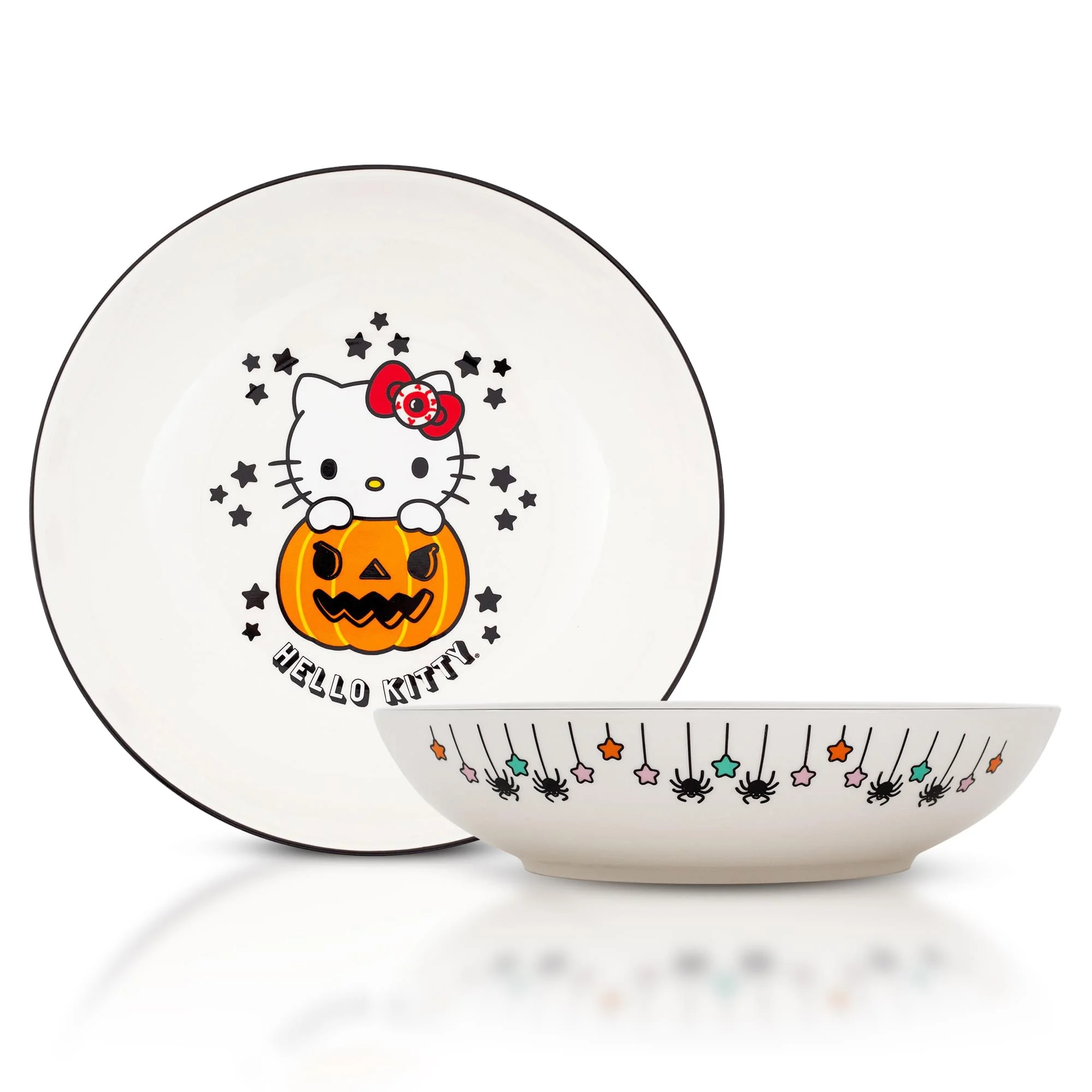 Sanrio Hello Kitty Pumpkin Boo 9-Inch Ceramic Coupe Dinner Bowl