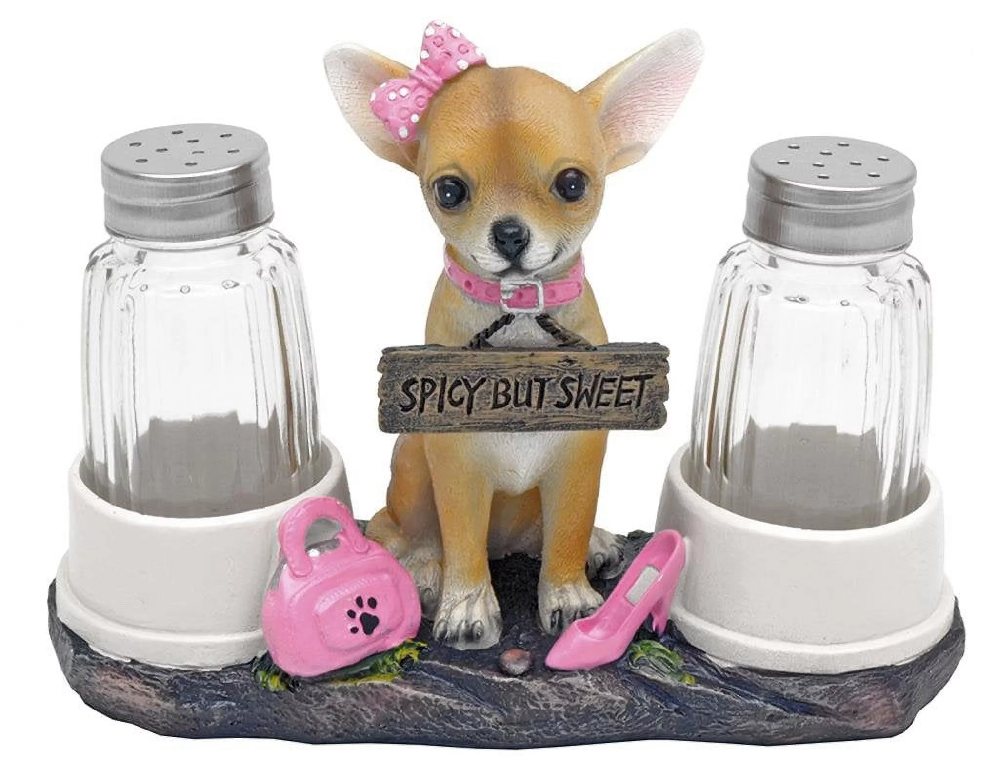 Haute and Spicy Salt and Pepper Shaker Set Chihuahua