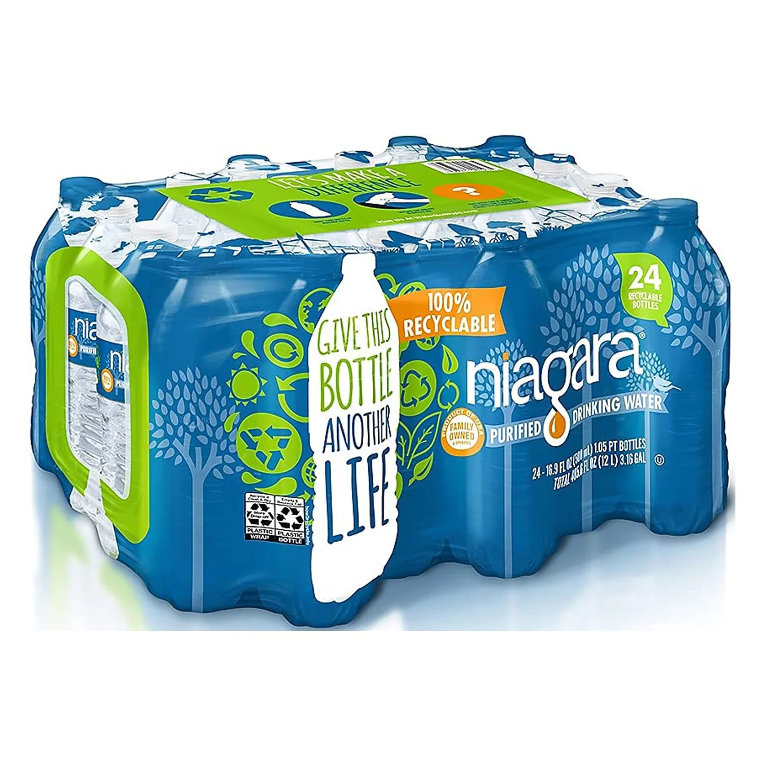 TC54594 Purified Bottled Water, 16.9 Fl. Oz. Bottles, 24/Carton (TC54594)