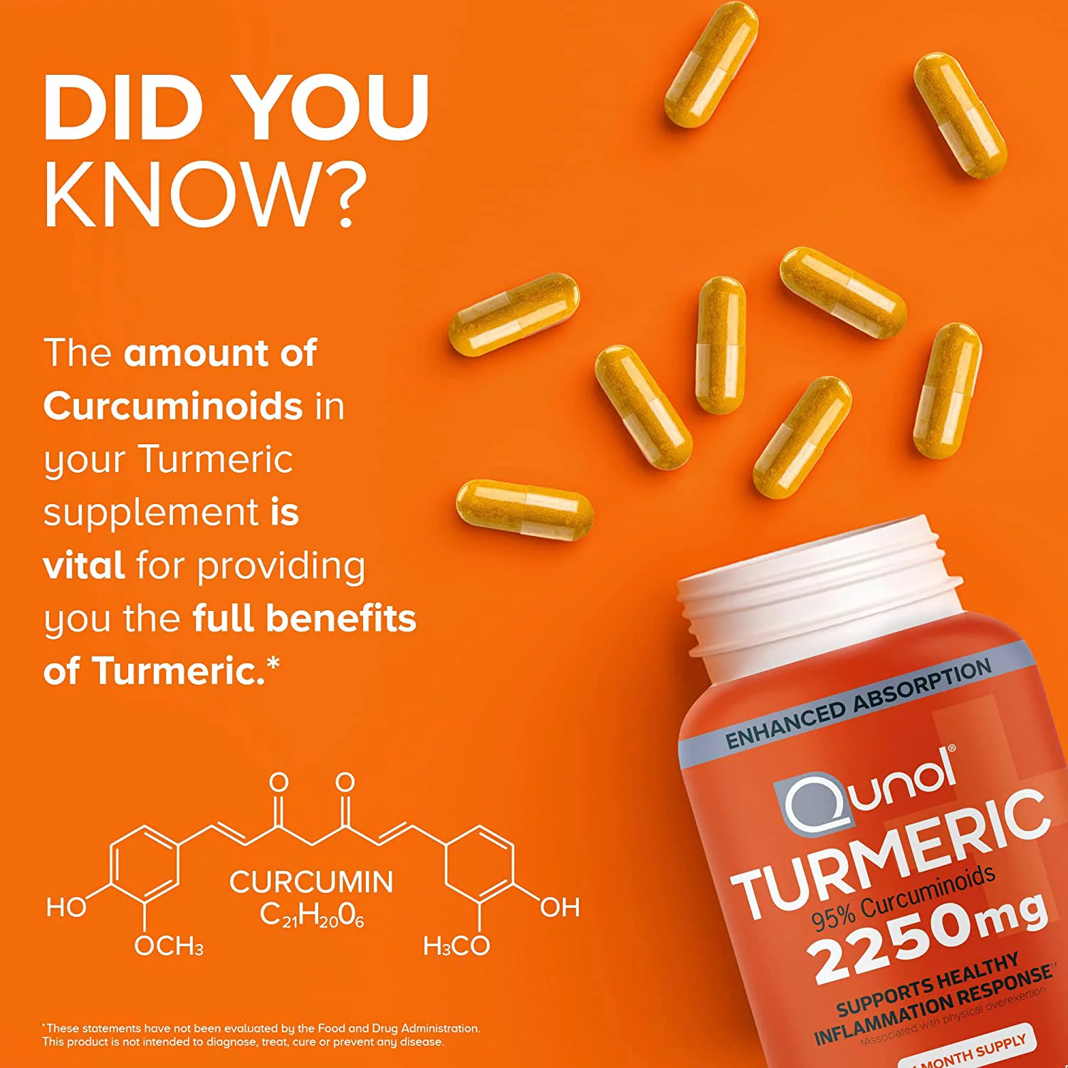 Qunol Turmeric, 2,250 mg, 90 Capsules (750 mg per Capsule)