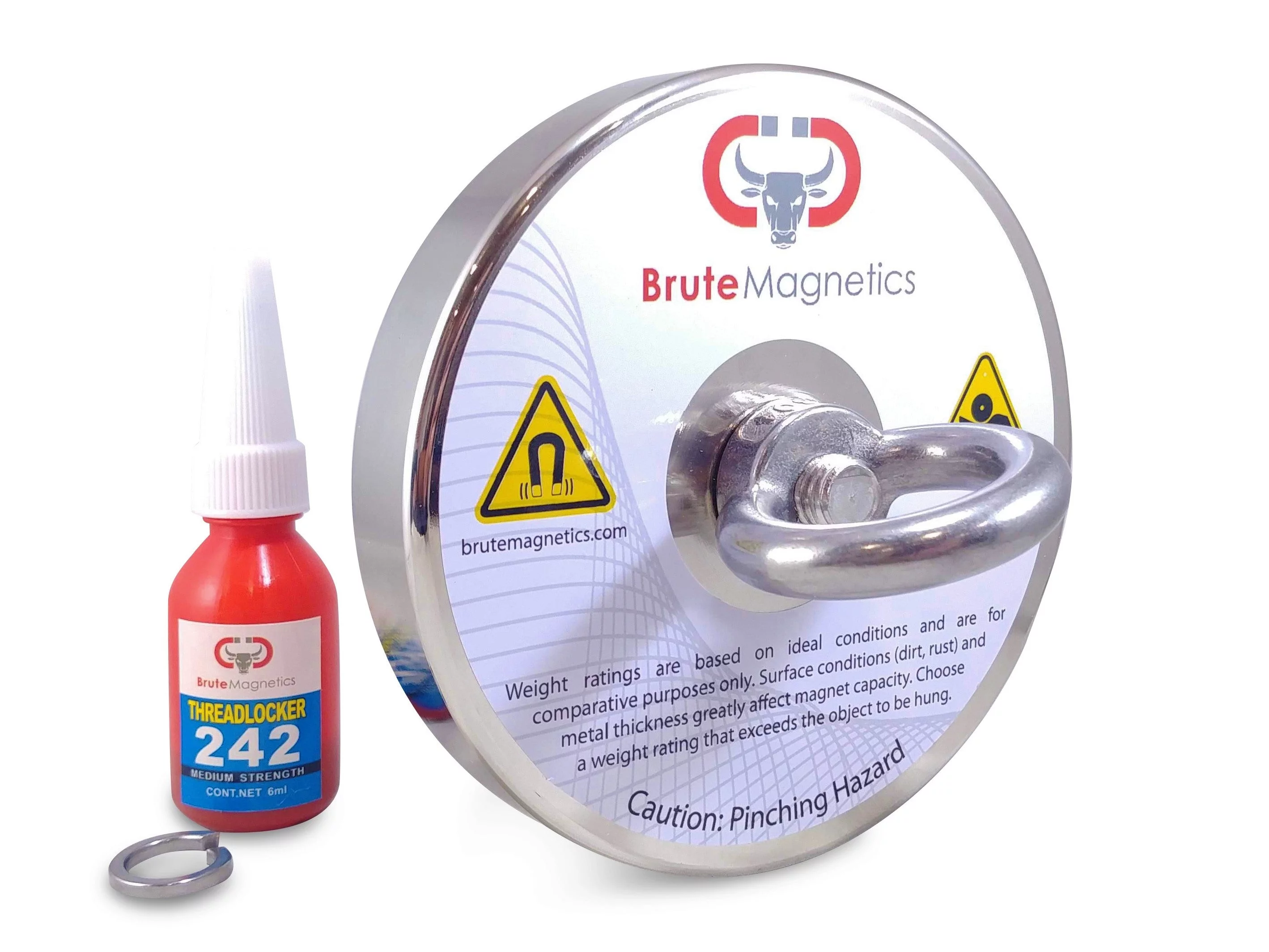 Brute Magnetics, 1200 lb Single Sided Fishing Magnet