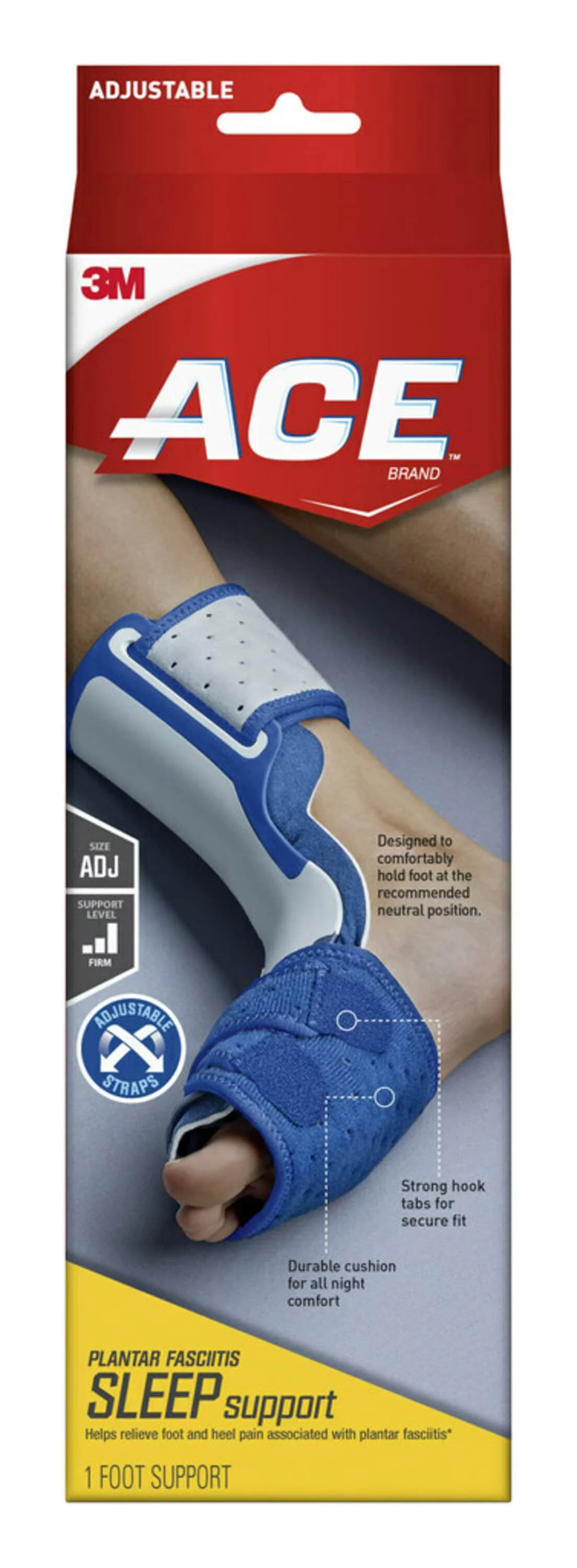 ACE Brand Plantar Fasciitis Sleep Support, Blue – 8” to 15”