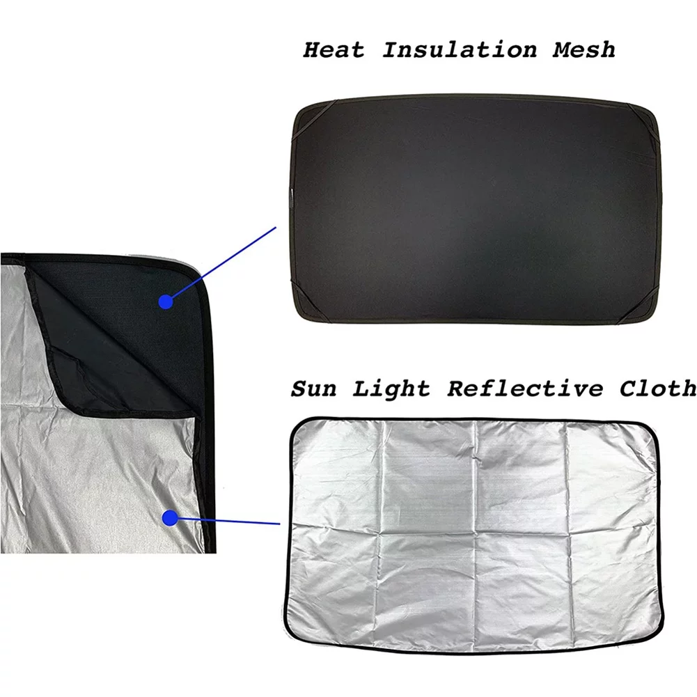 Tesla Model 3 Sunshade Sunroof Sunshade, UV Protected and Insulated Roof Sunshade Cover Tesla Model 3 2021 2022 Black