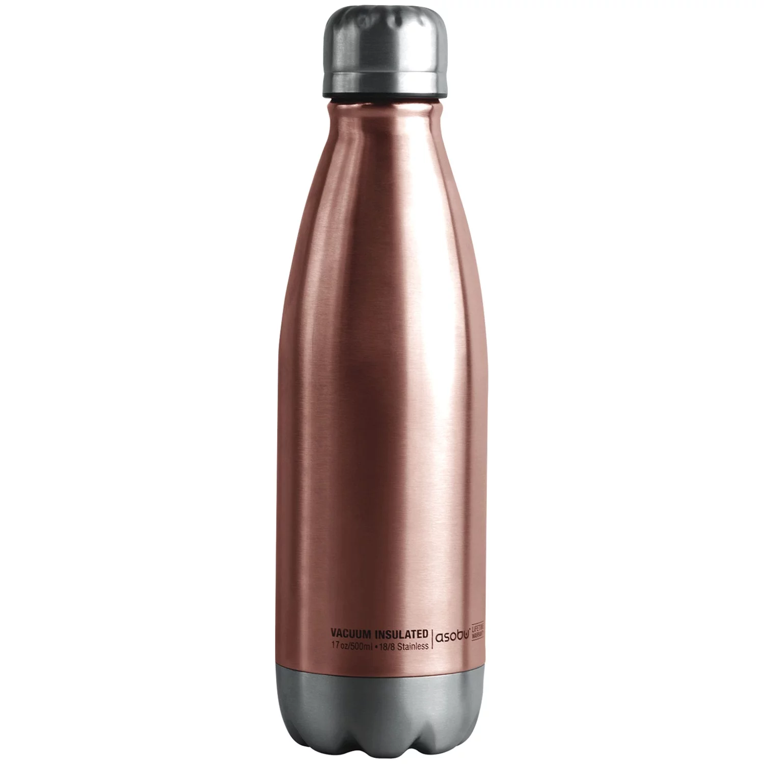 ASOBU SBV17COP 17-Ounce Central Park Water Bottle (Copper/Silver)