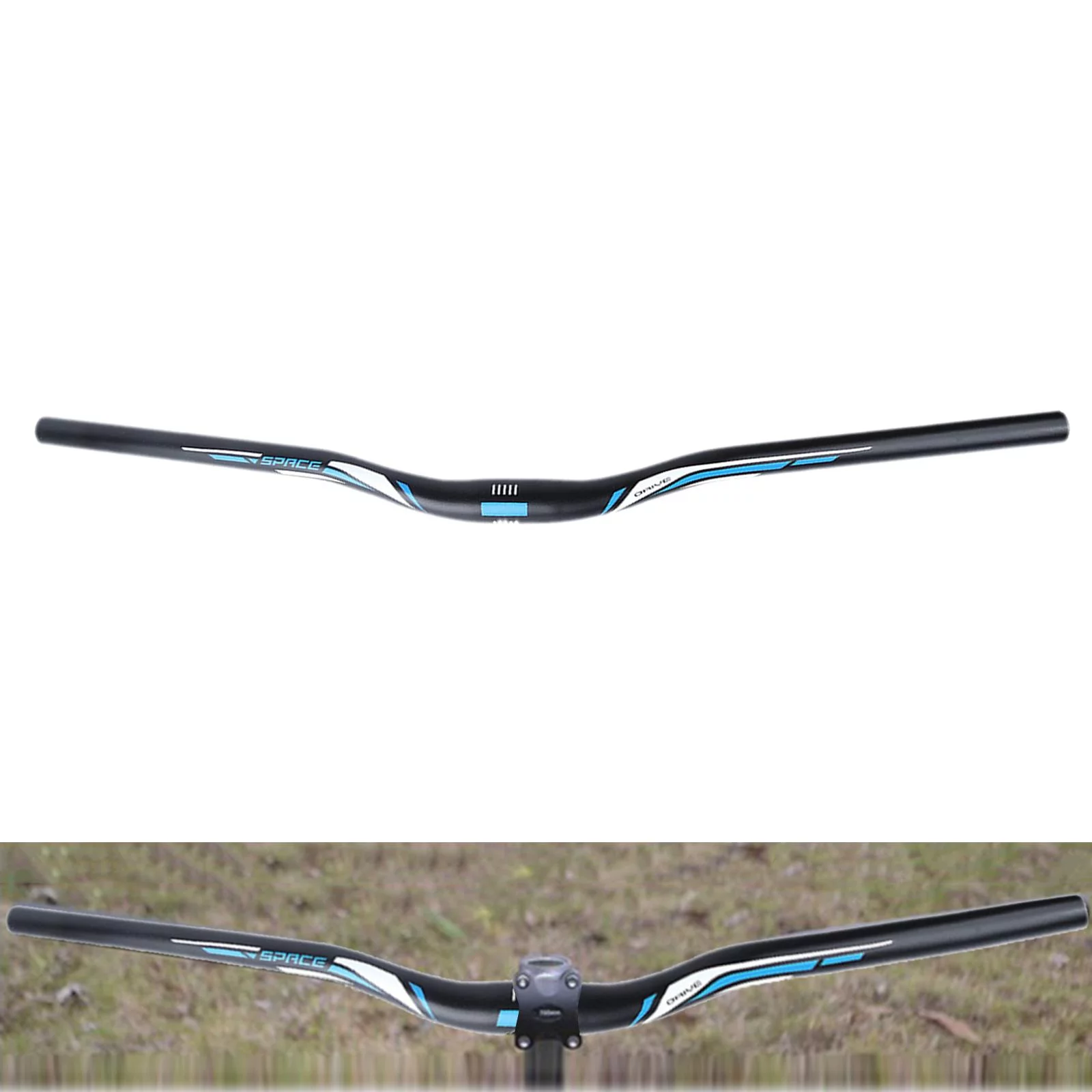 mm Handlebar r, 690mm Aluminium Alloy Mountain Road DH Bike Handle Blue