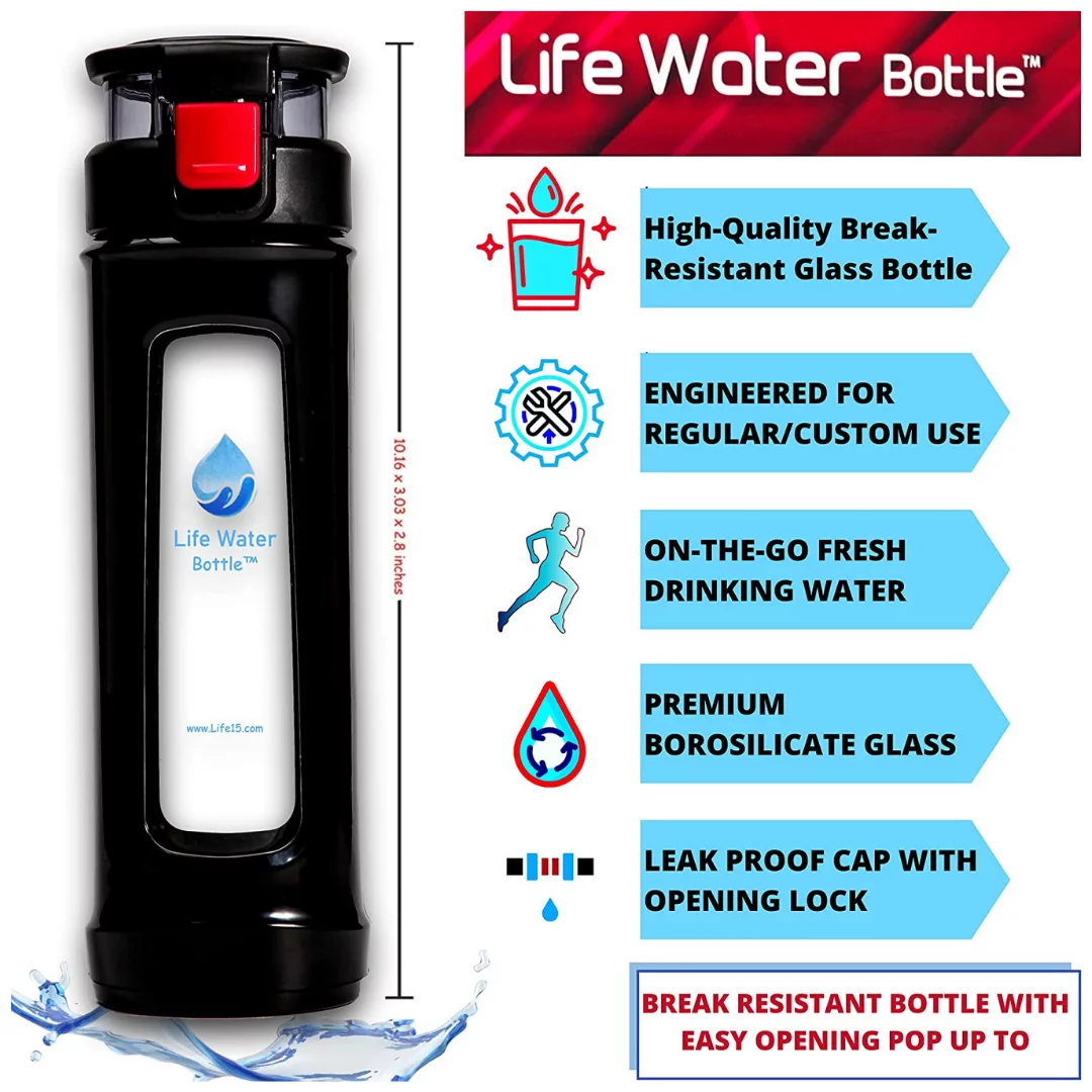 450ML Borosilicate Glass Water Bottle