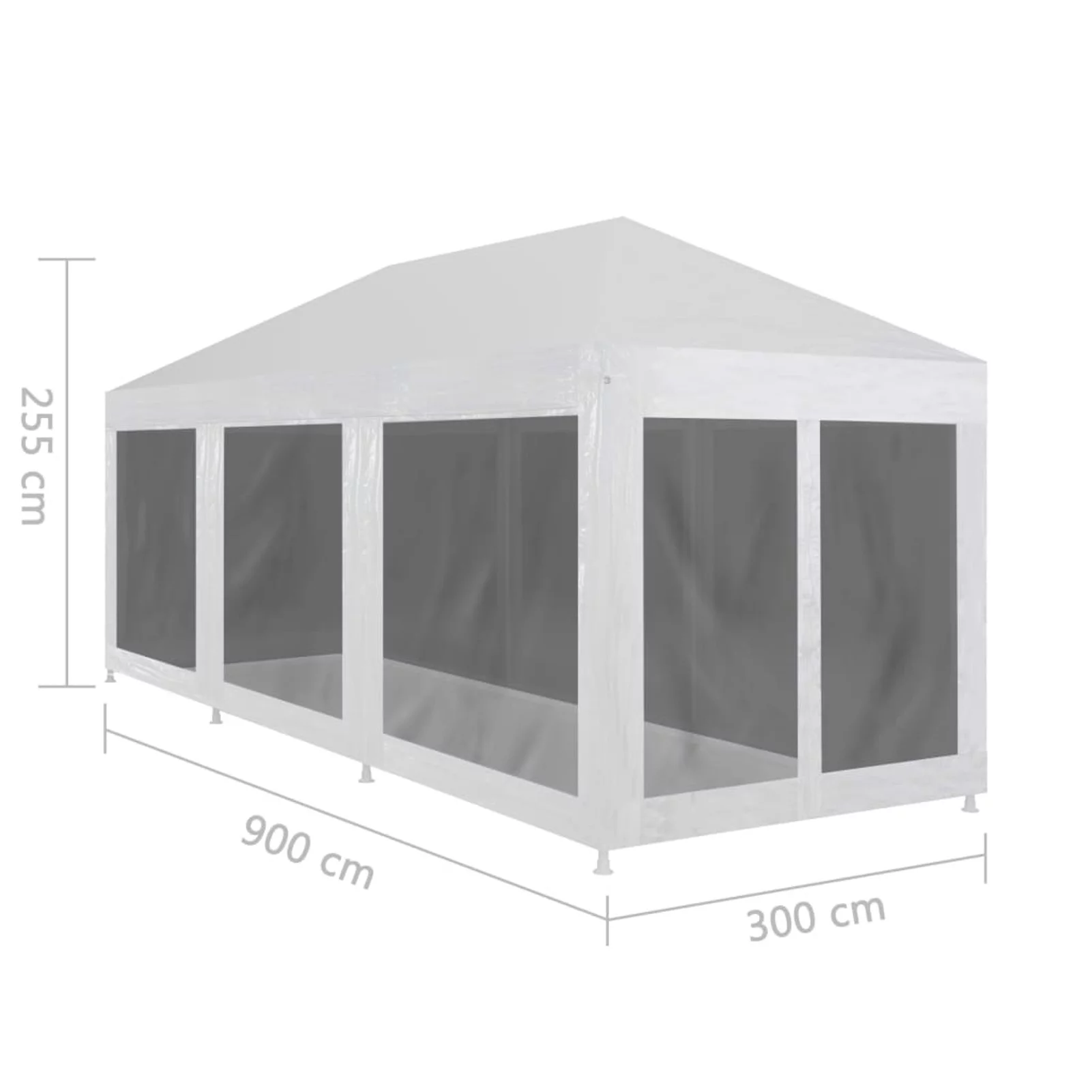 Aibecy Party Tent with 8 Mesh Sidewalls 29.5' x 9.8'