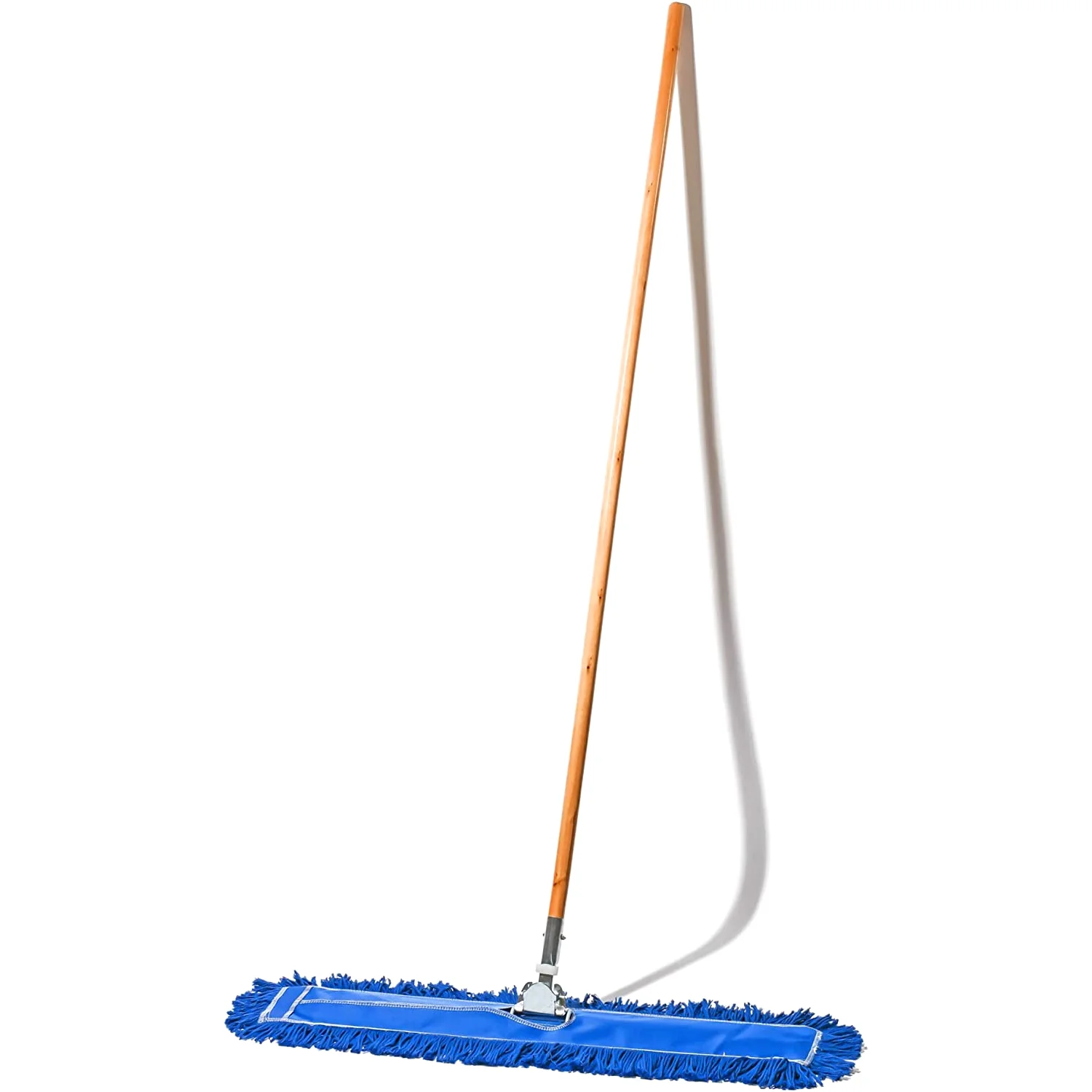 Tidy Tools Industrial Dust Mop for Floor Cleaning, Floor Mop Wood Handle, 30 Inch Cotton/Nylon Head, Blue